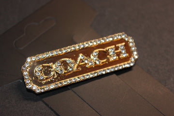 Gold Rhinestone Brooch Pin