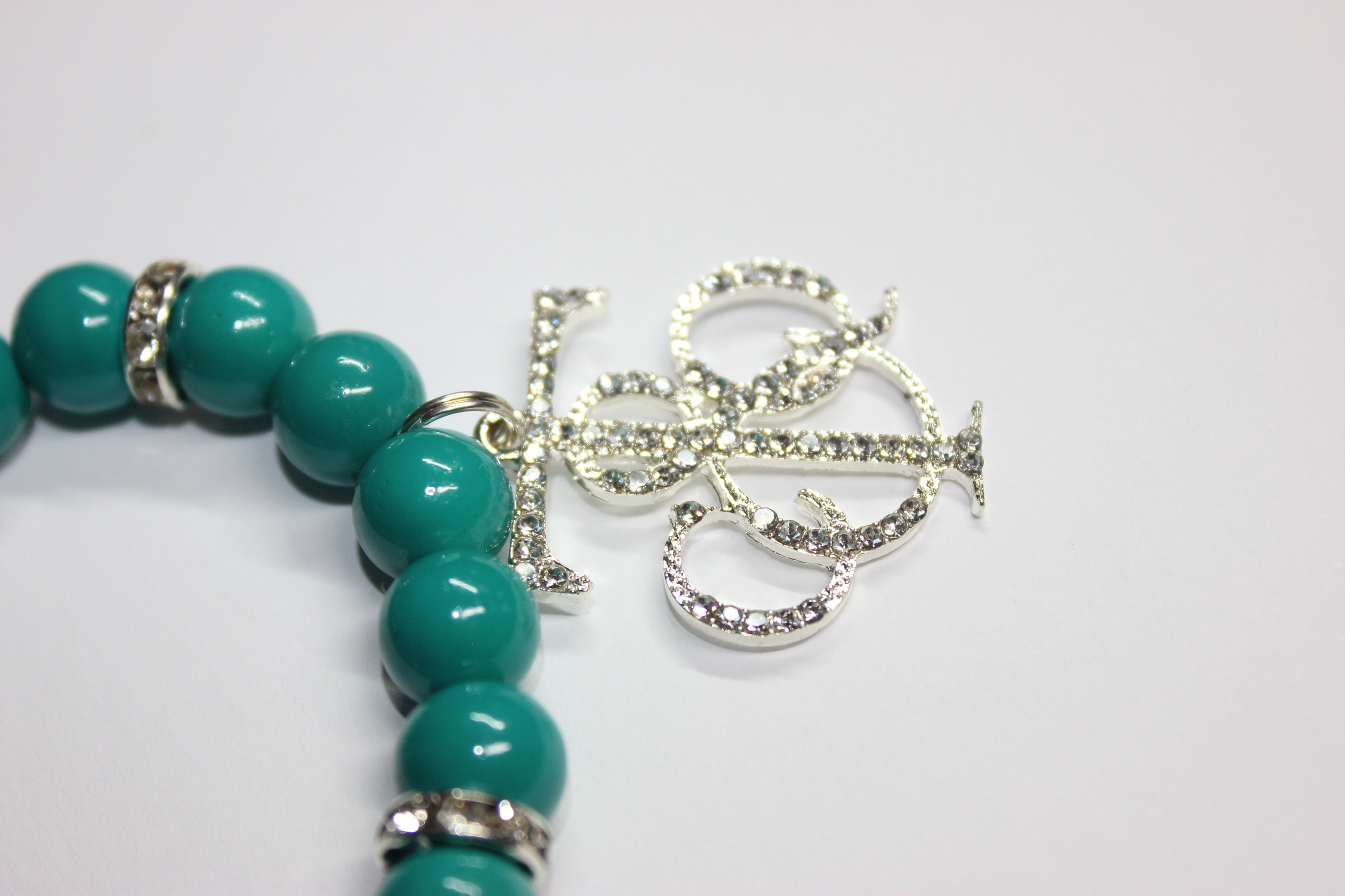 Turquoise & Silver Charm Bracelet (1)