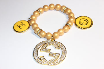 Mustard & Gold Charm Bracelet (1)