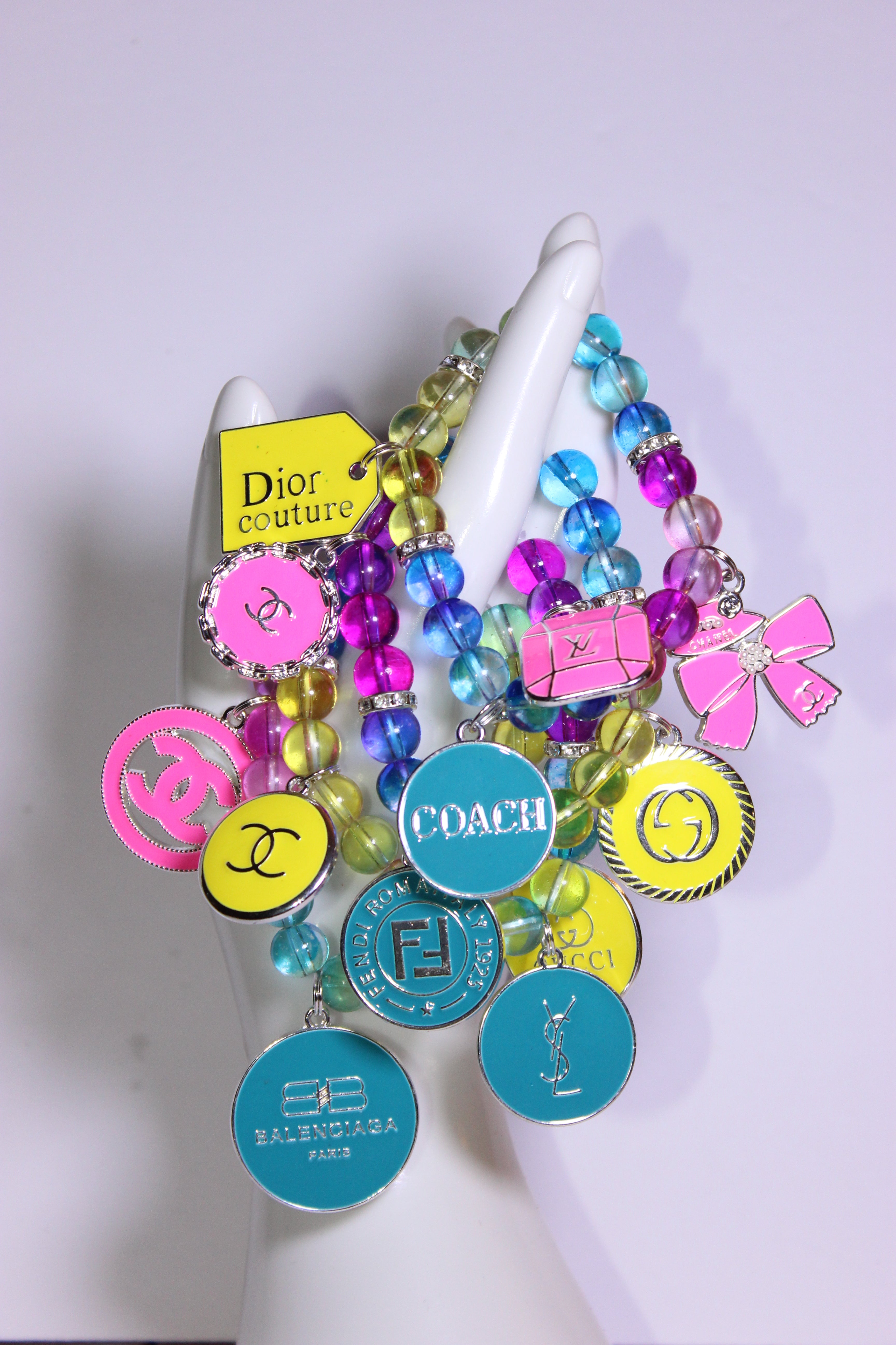 Venadini Collection w/ Gold 4 Piece Charm Bracelet Set