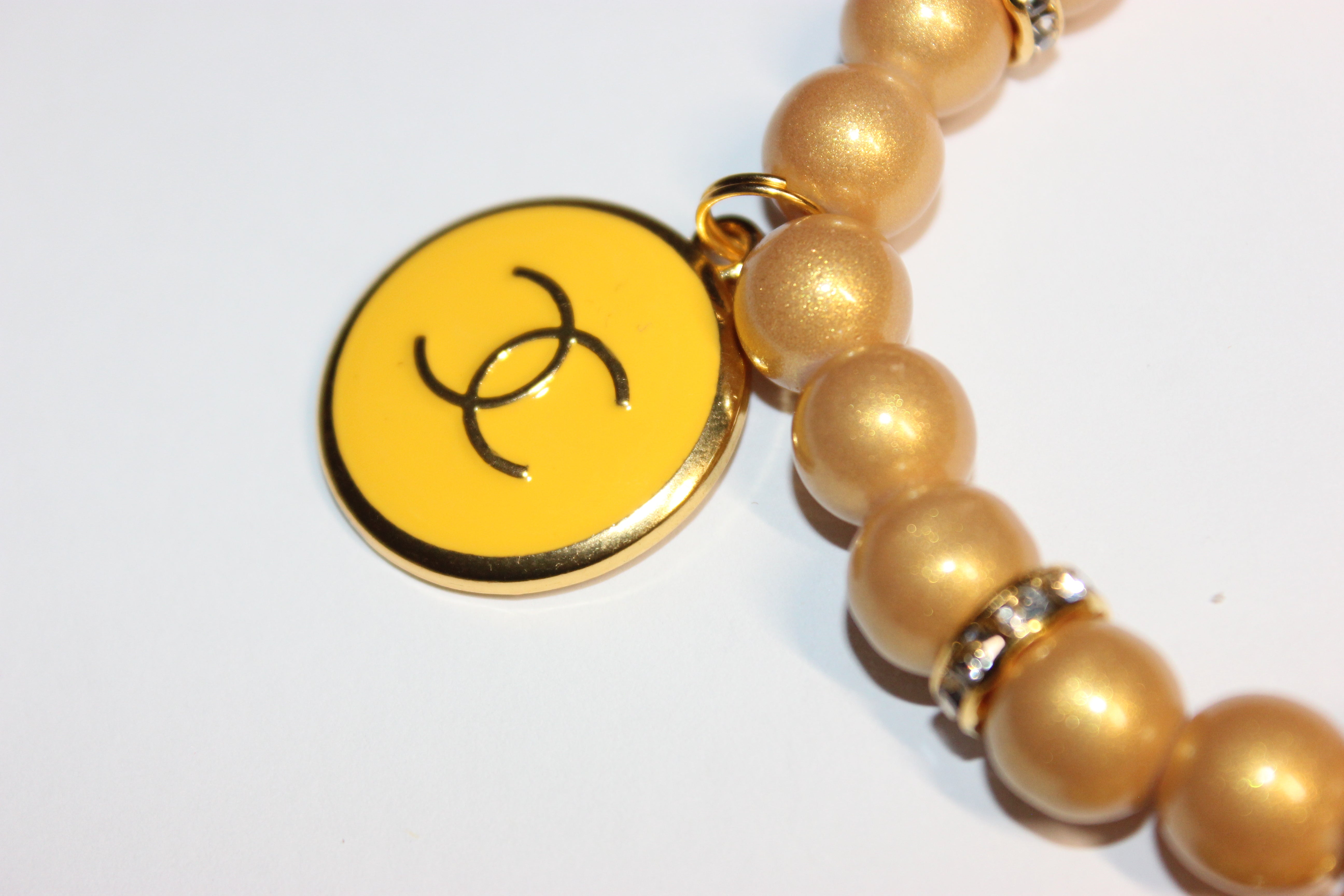 Mustard & Gold Charm Bracelet (1)