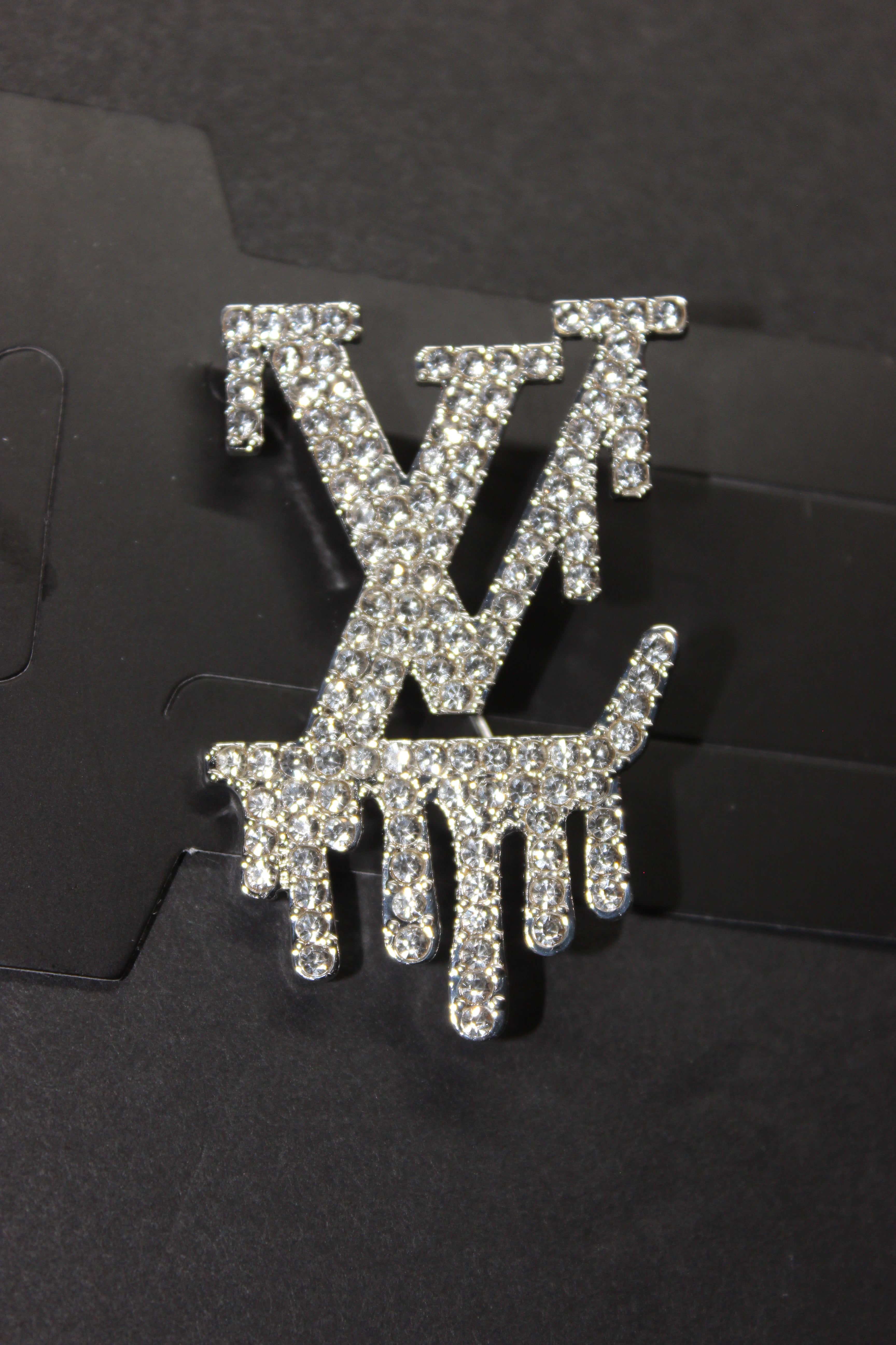 Rhinestone Silver Brooch Pin