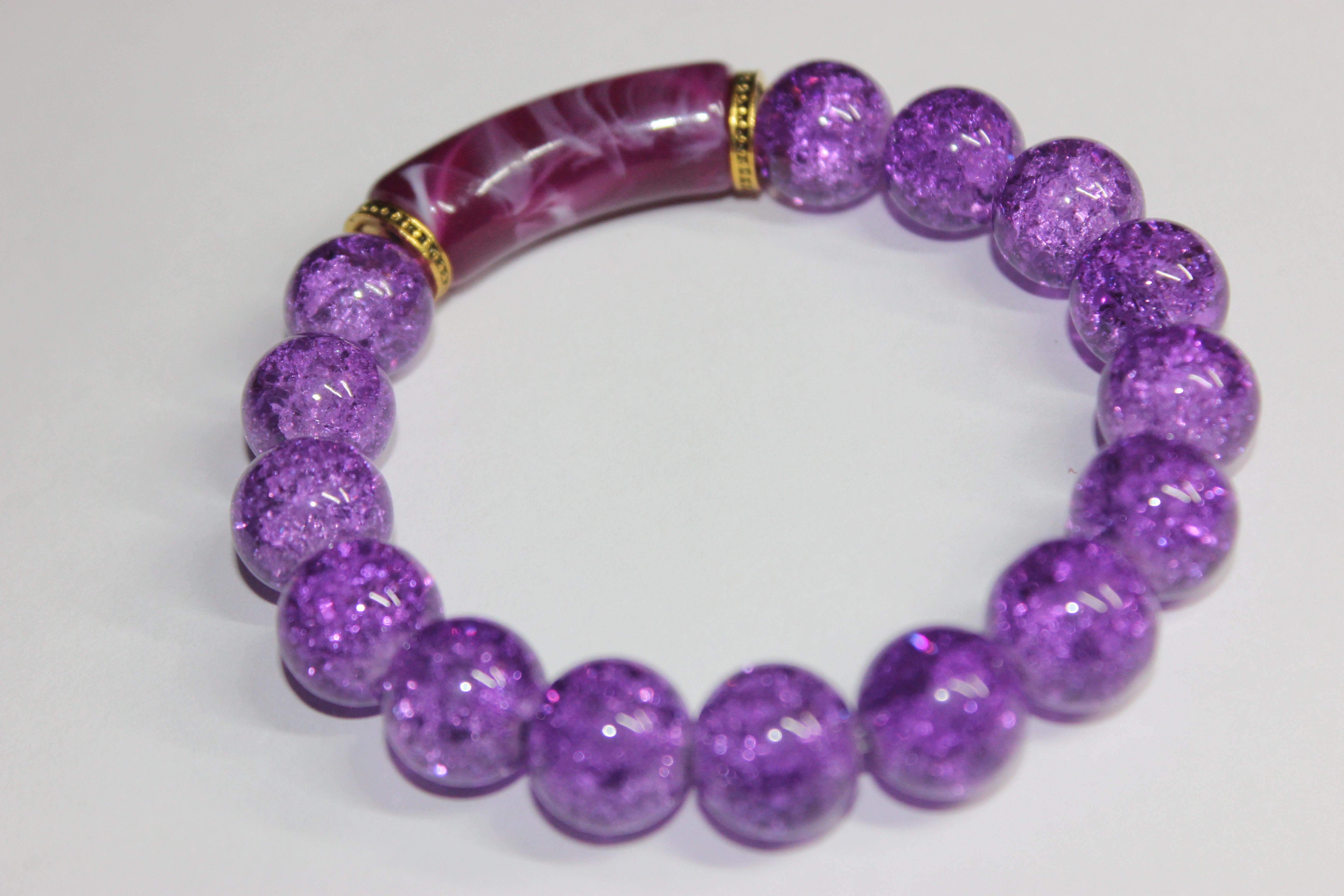 Purple & Gold Men’s Bracelet