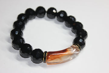 DeJri Black Ice Beaded Bracelet