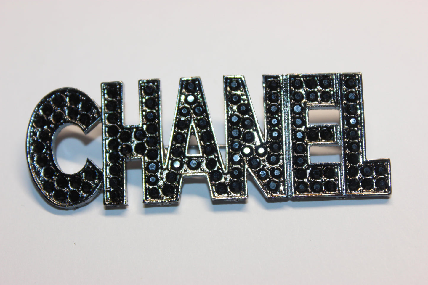 Rhinestone Black Brooch Pin
