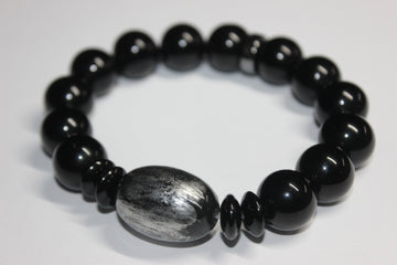 Black & Grey Beaded Bracelet
