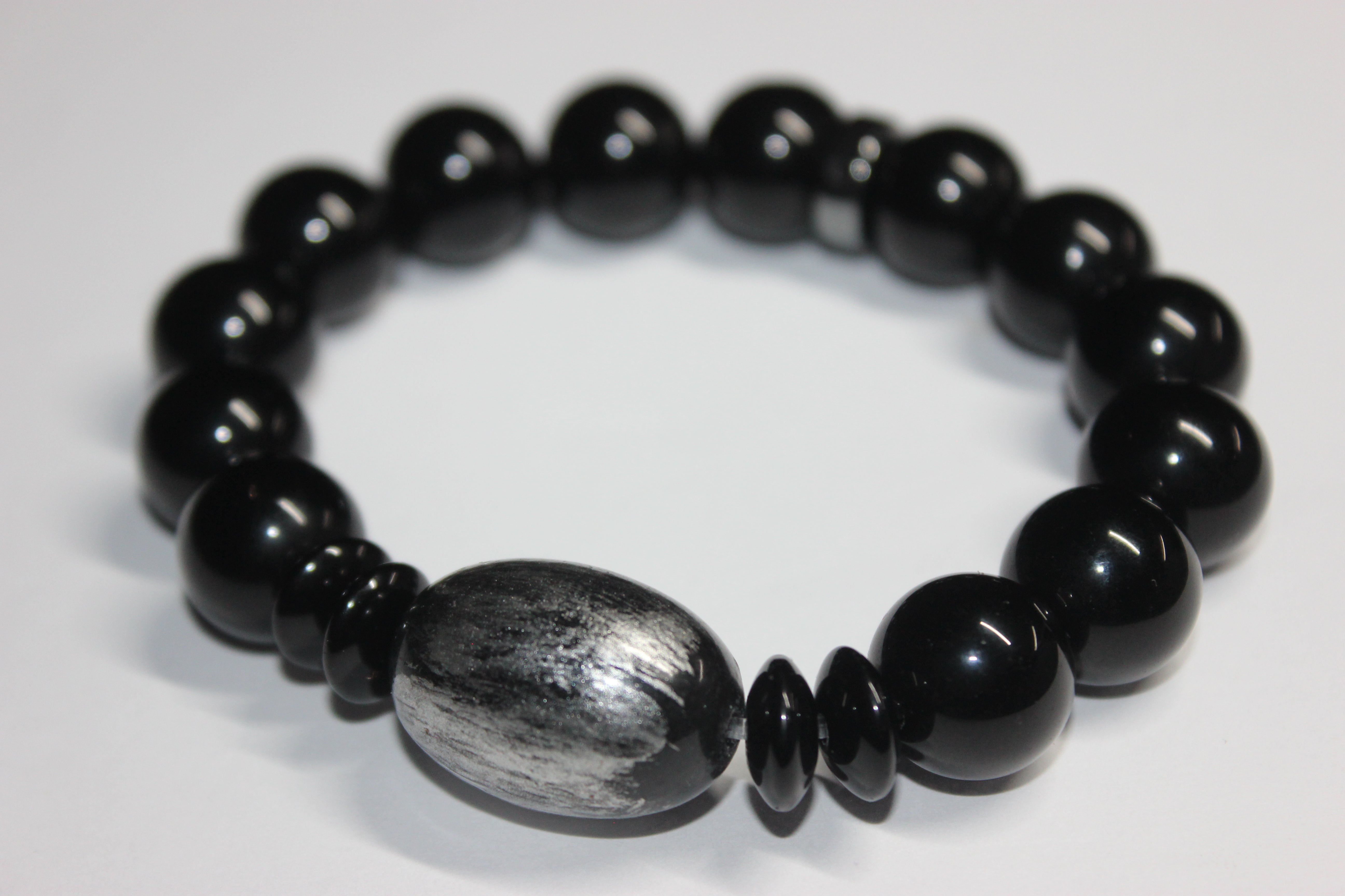 Black & Grey Beaded Bracelet