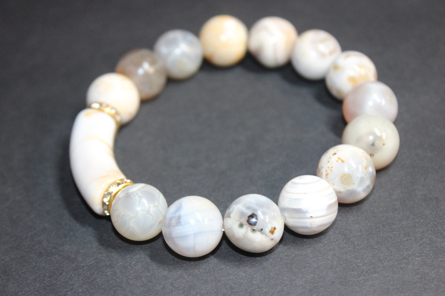 Beige/Tan/Gold Marble Earth-tone Bracelet