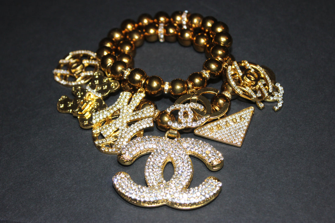 2 Piece Sìrai Gold Charm Bracelet Set