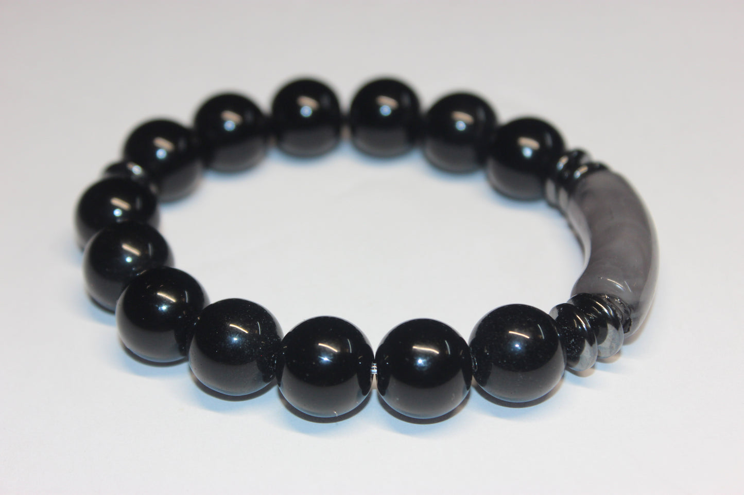 Black & Grey Beaded Bracelet