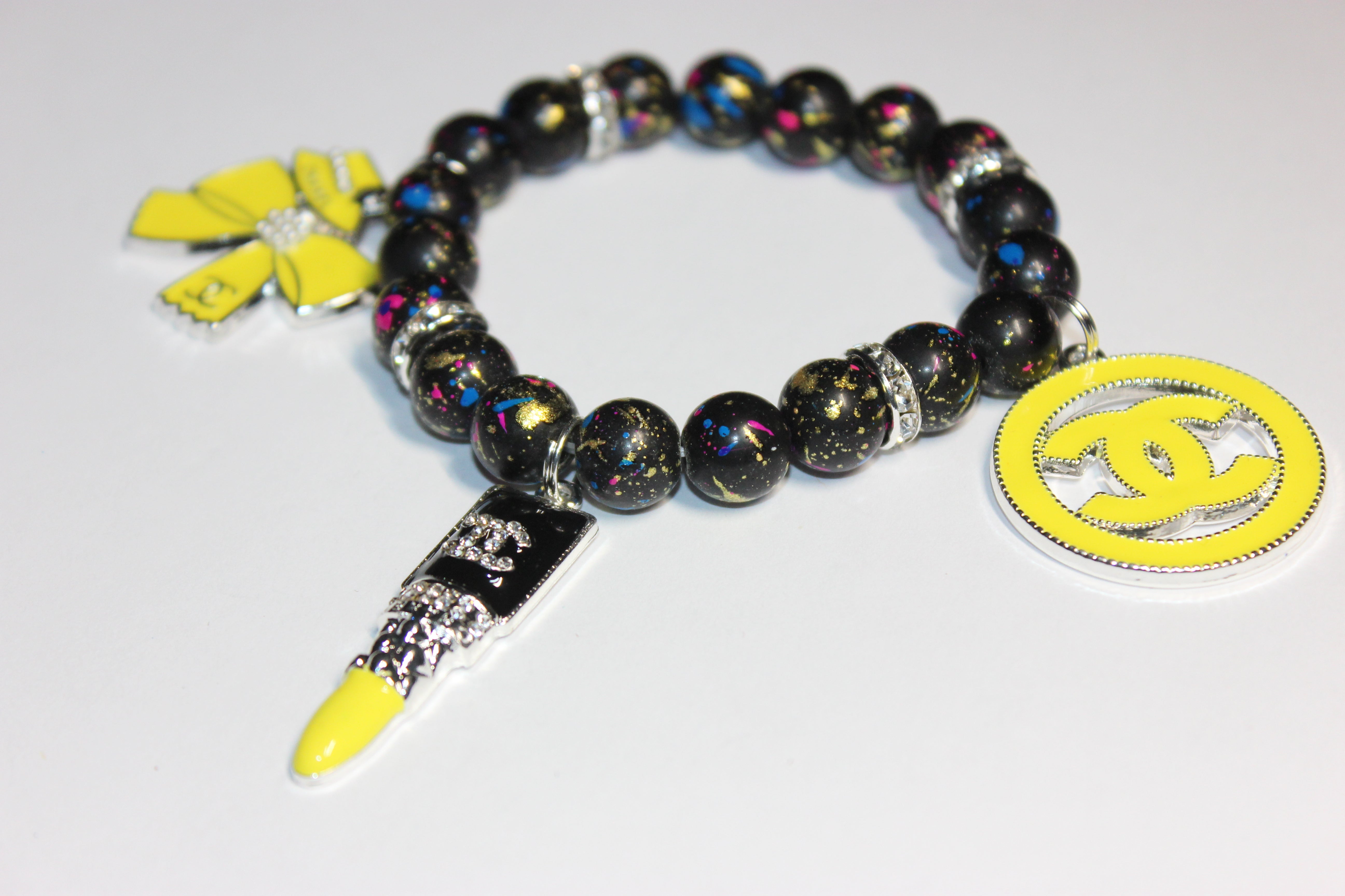 Black & Yellow Charm Bracelet (1)