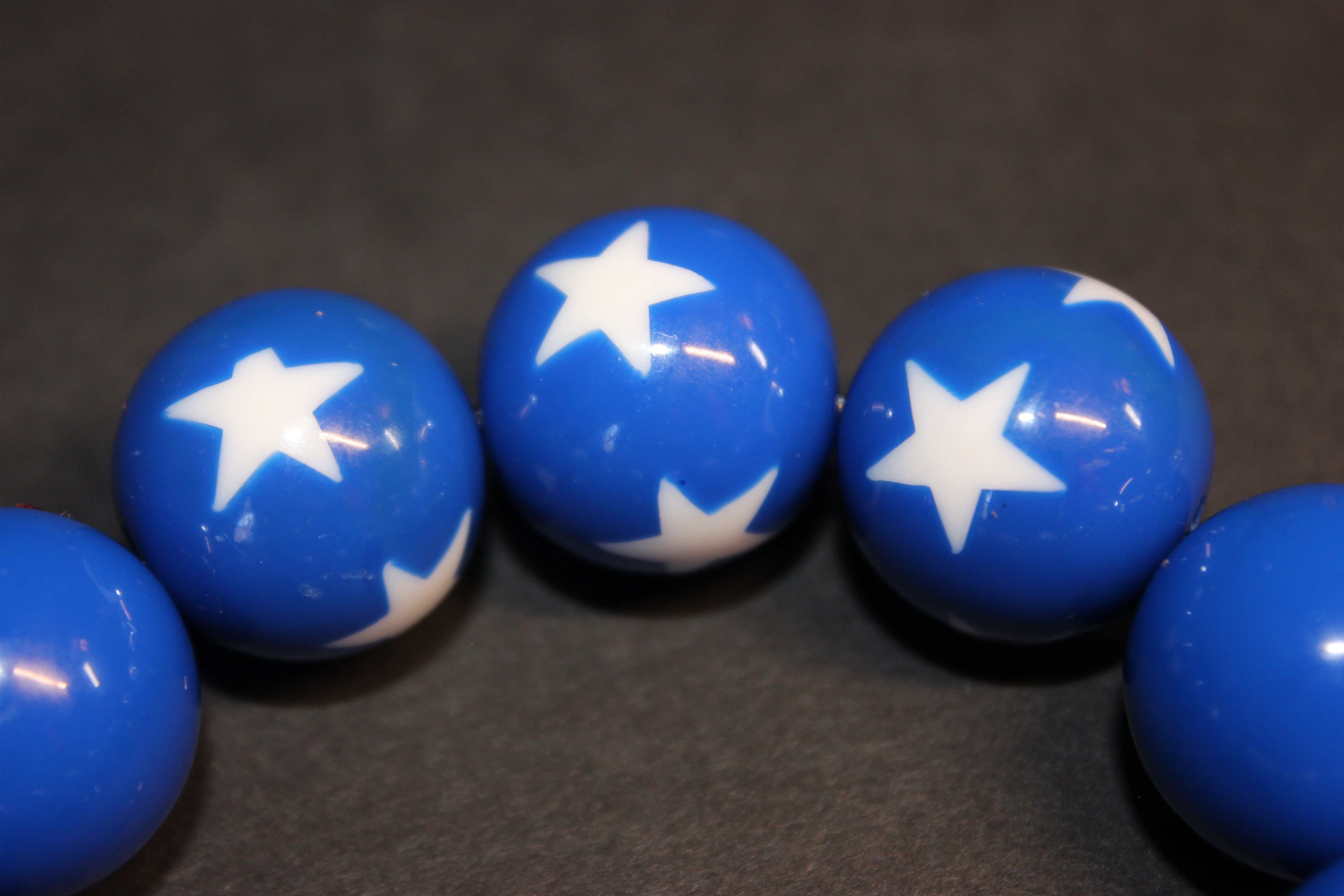 Blue & White Large Beaded Bracelet