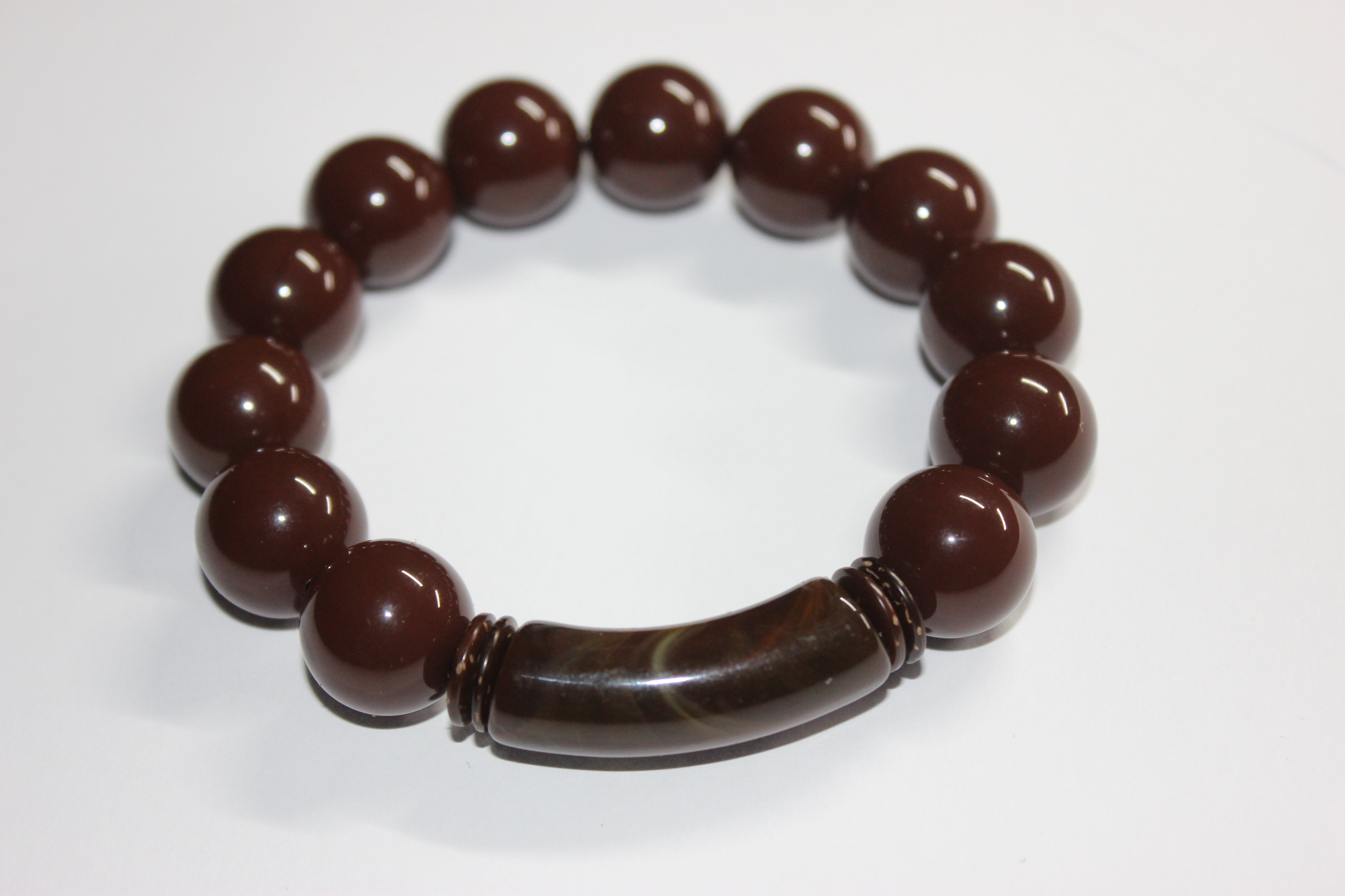 Chocolate Brown Beaded Bracelet