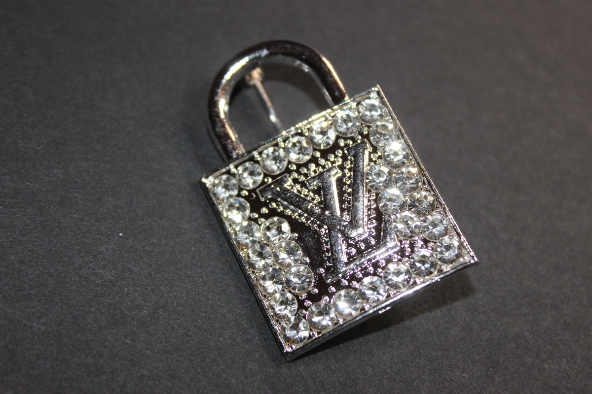 Silver Rhinestone Brooch Pin