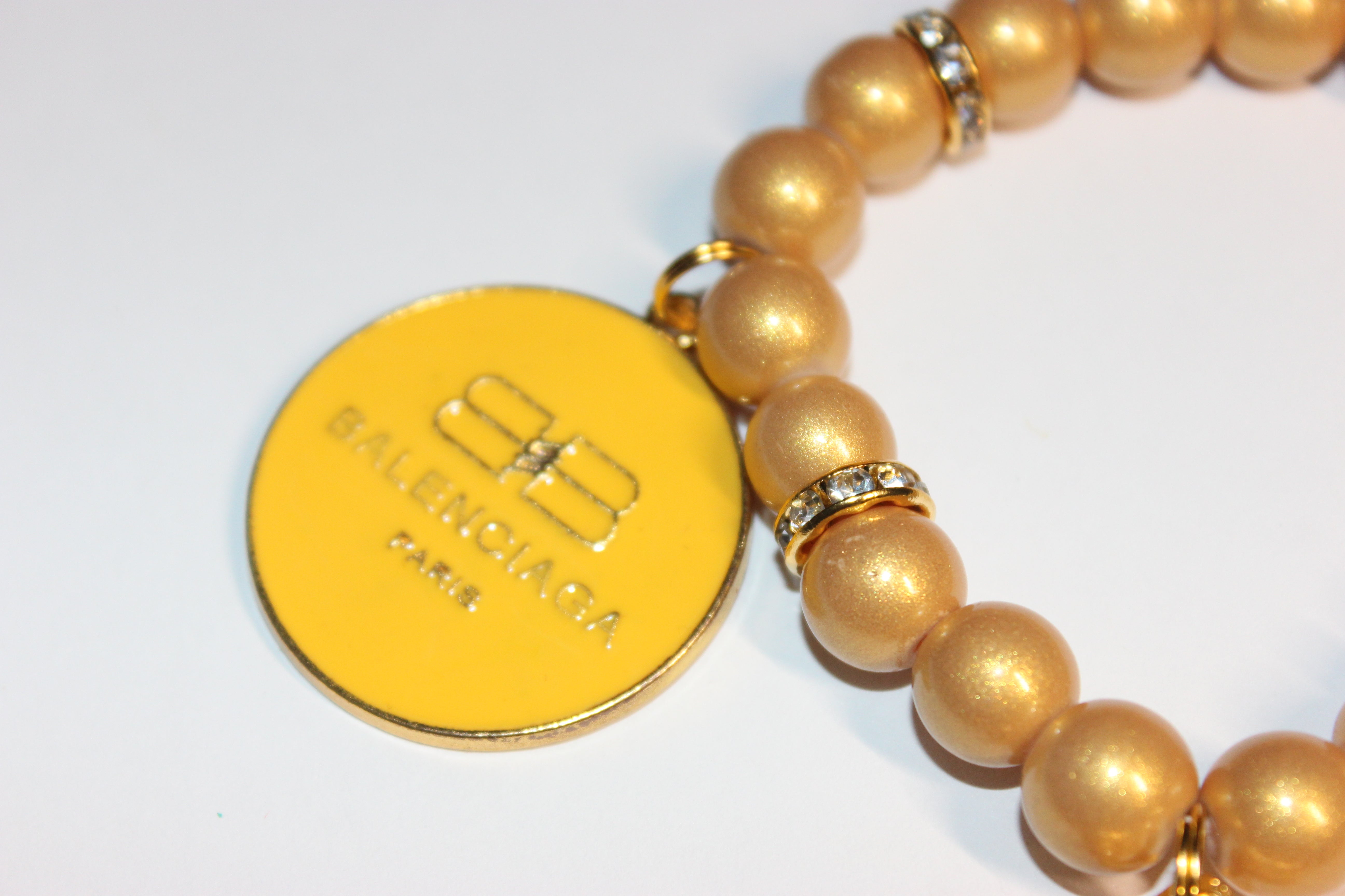 Mustard & Gold Charm Bracelet (1)
