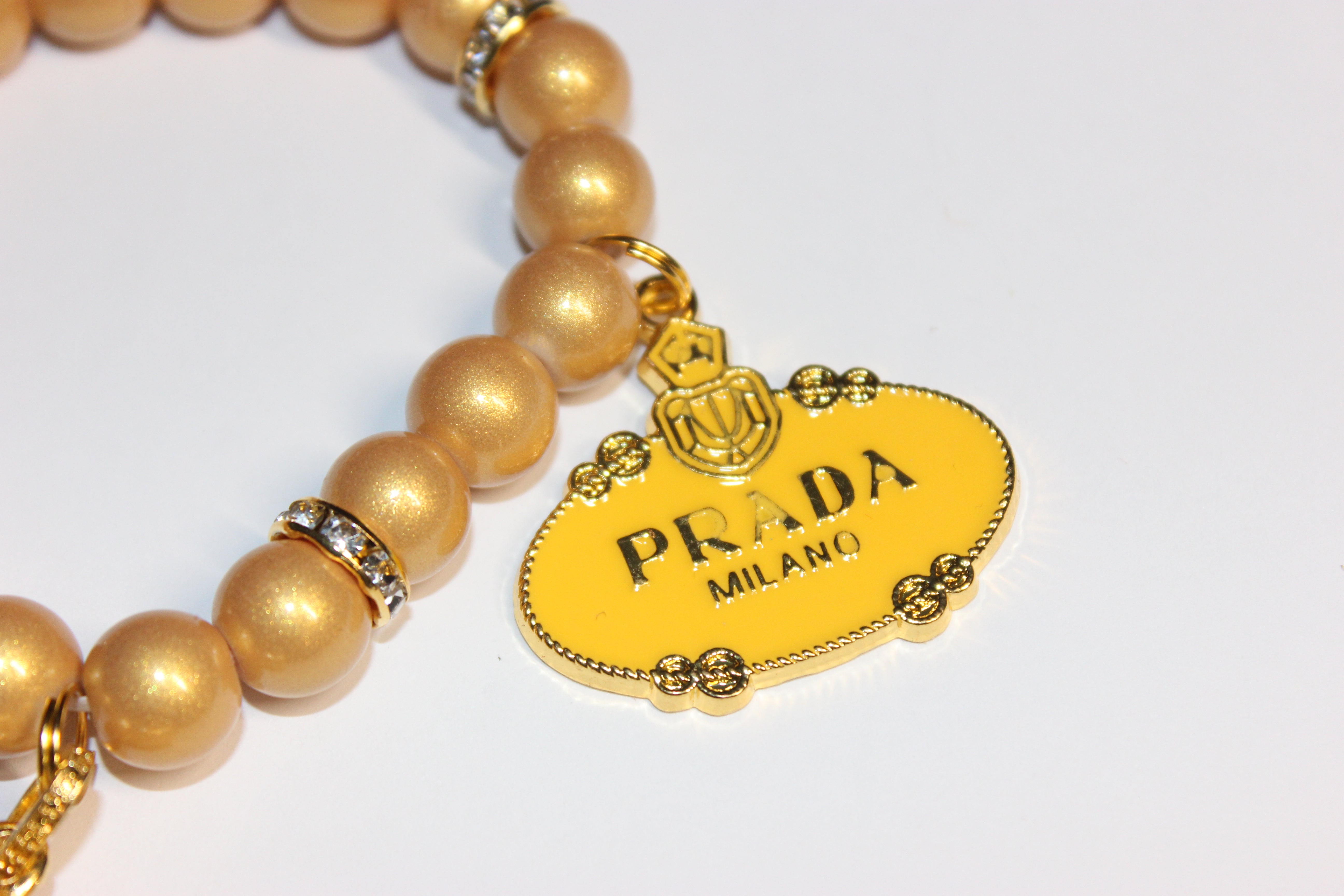 Mustard & Gold Charm Bracelet (1)