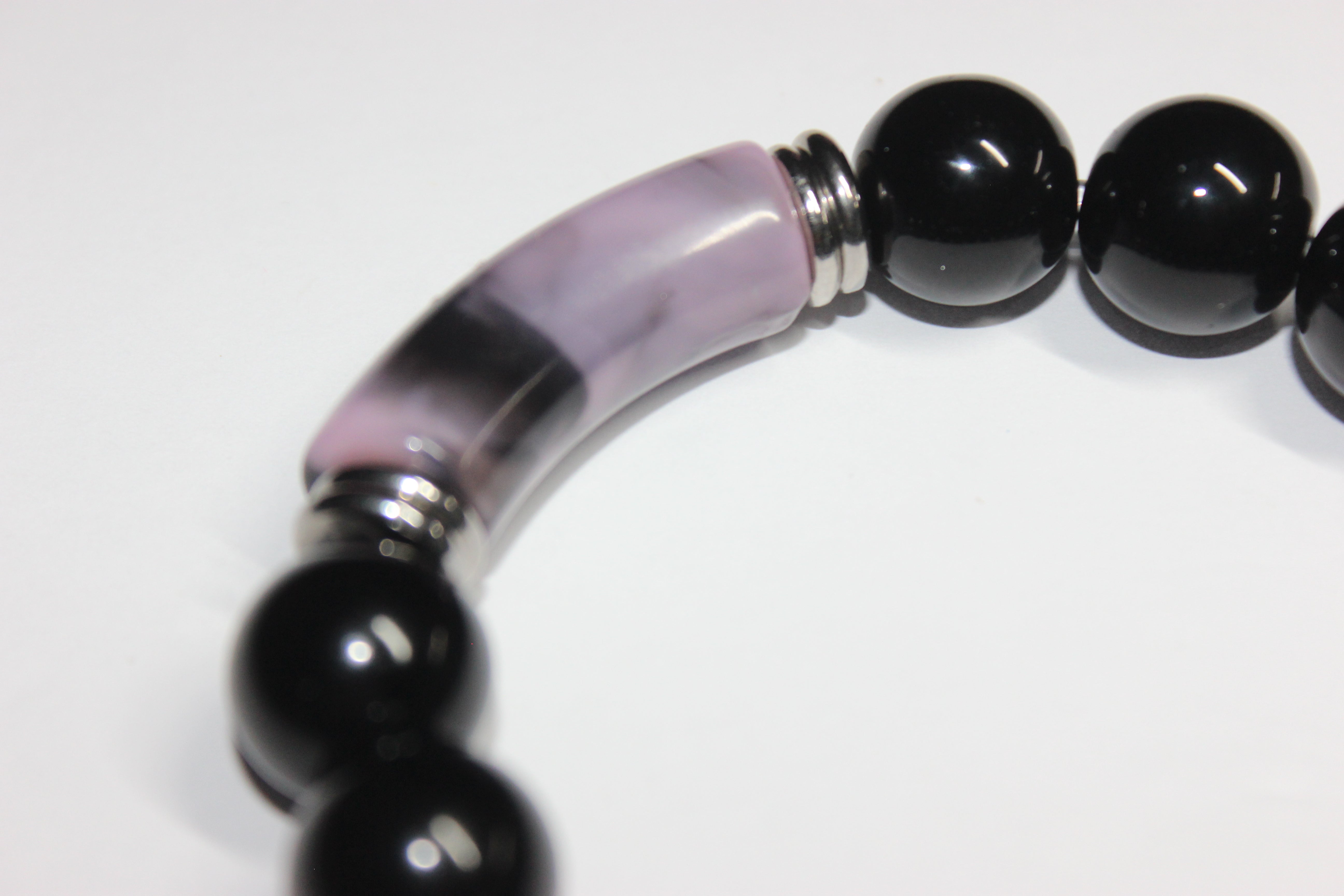 Trirè Black Beaded Bracelet