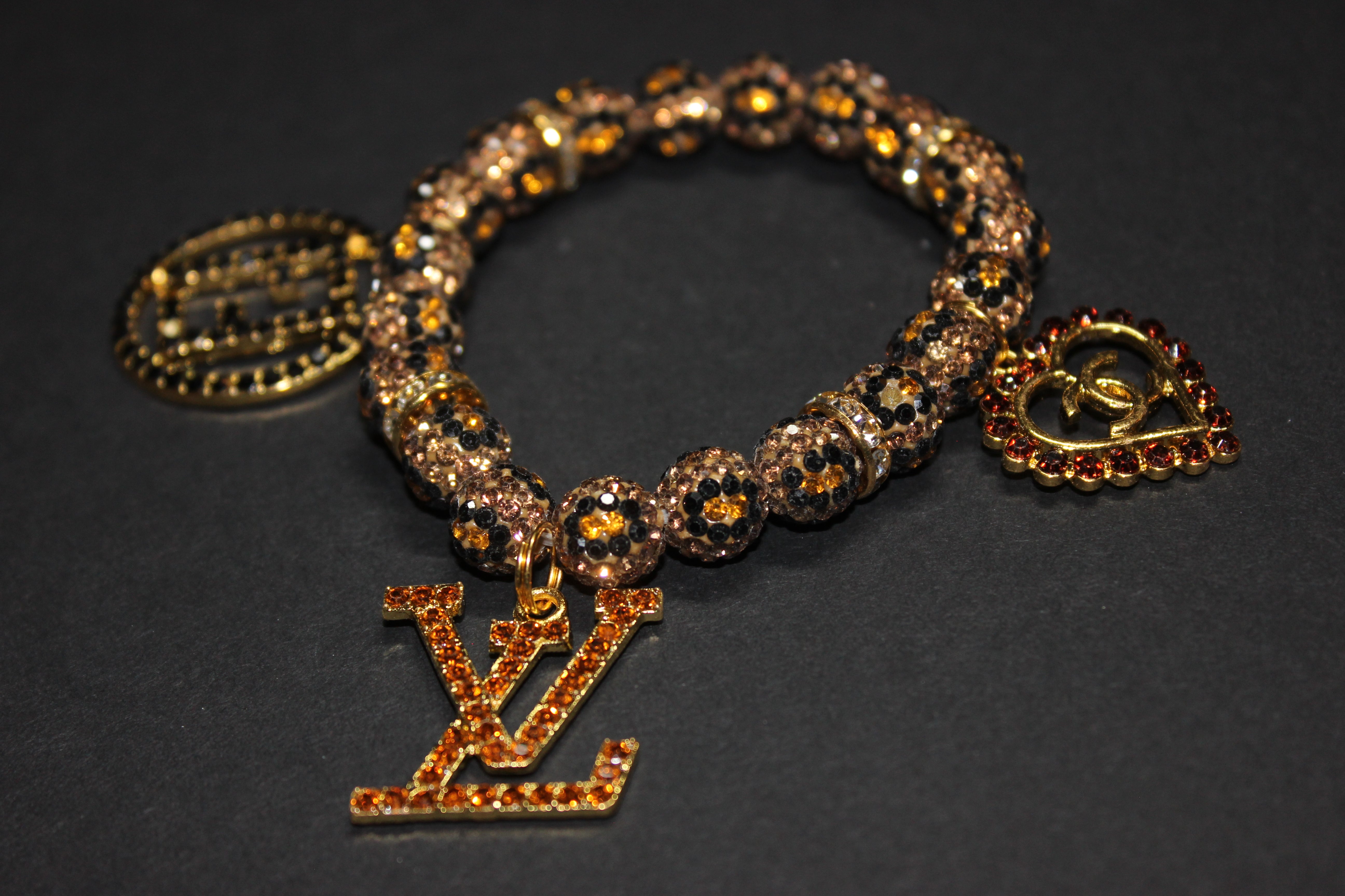 Topaz & Gold (1) Charm Bracelet ANIMAL PRINT