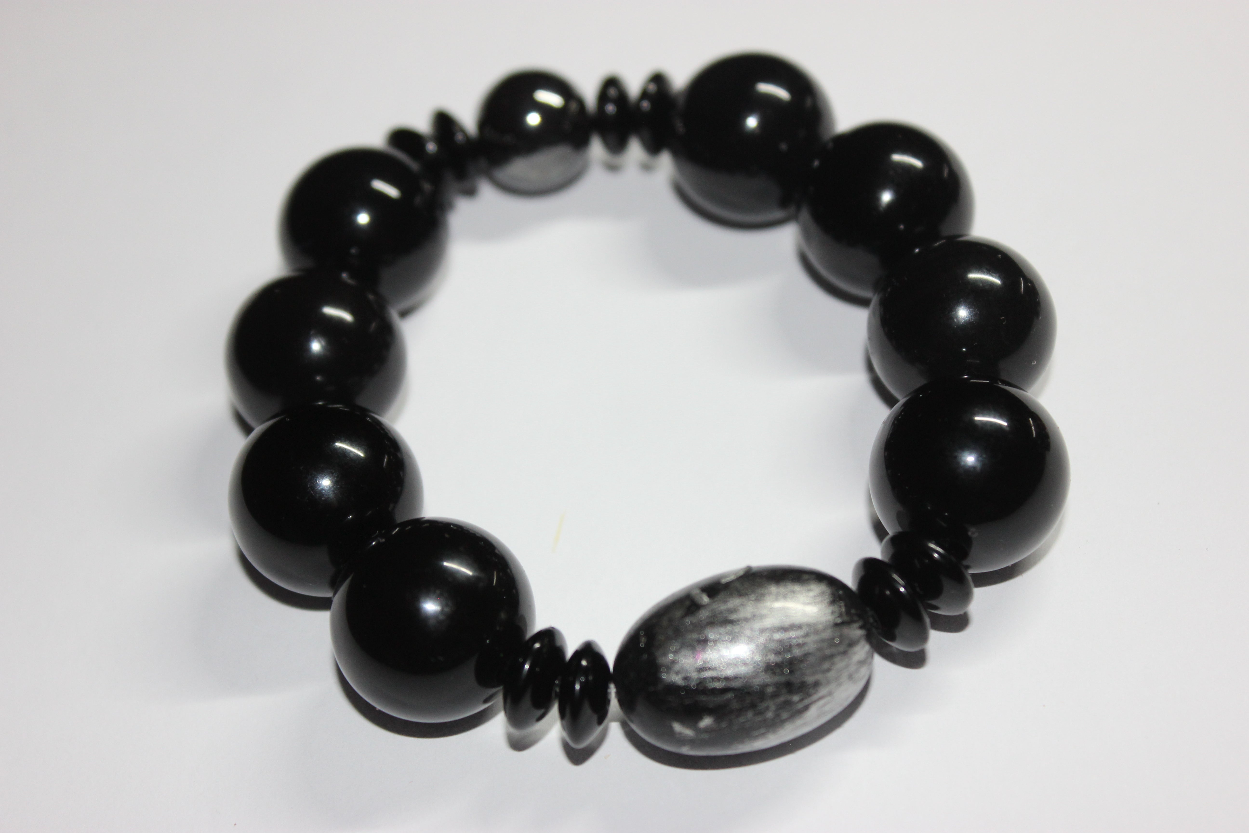 Black & Grey Beaded Bracelet