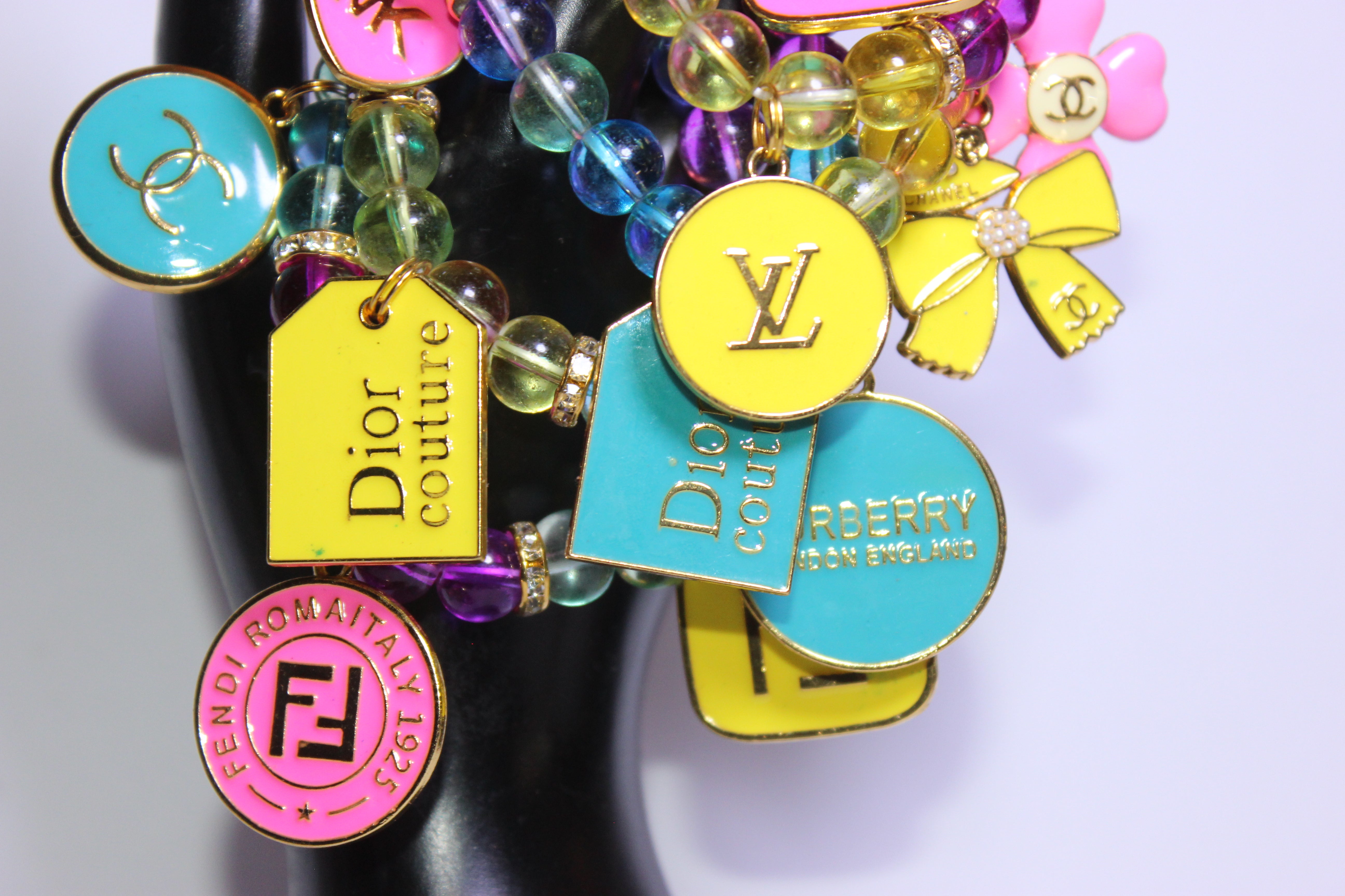 Venadini Collection w/ Gold 4 Piece Charm Bracelet Set