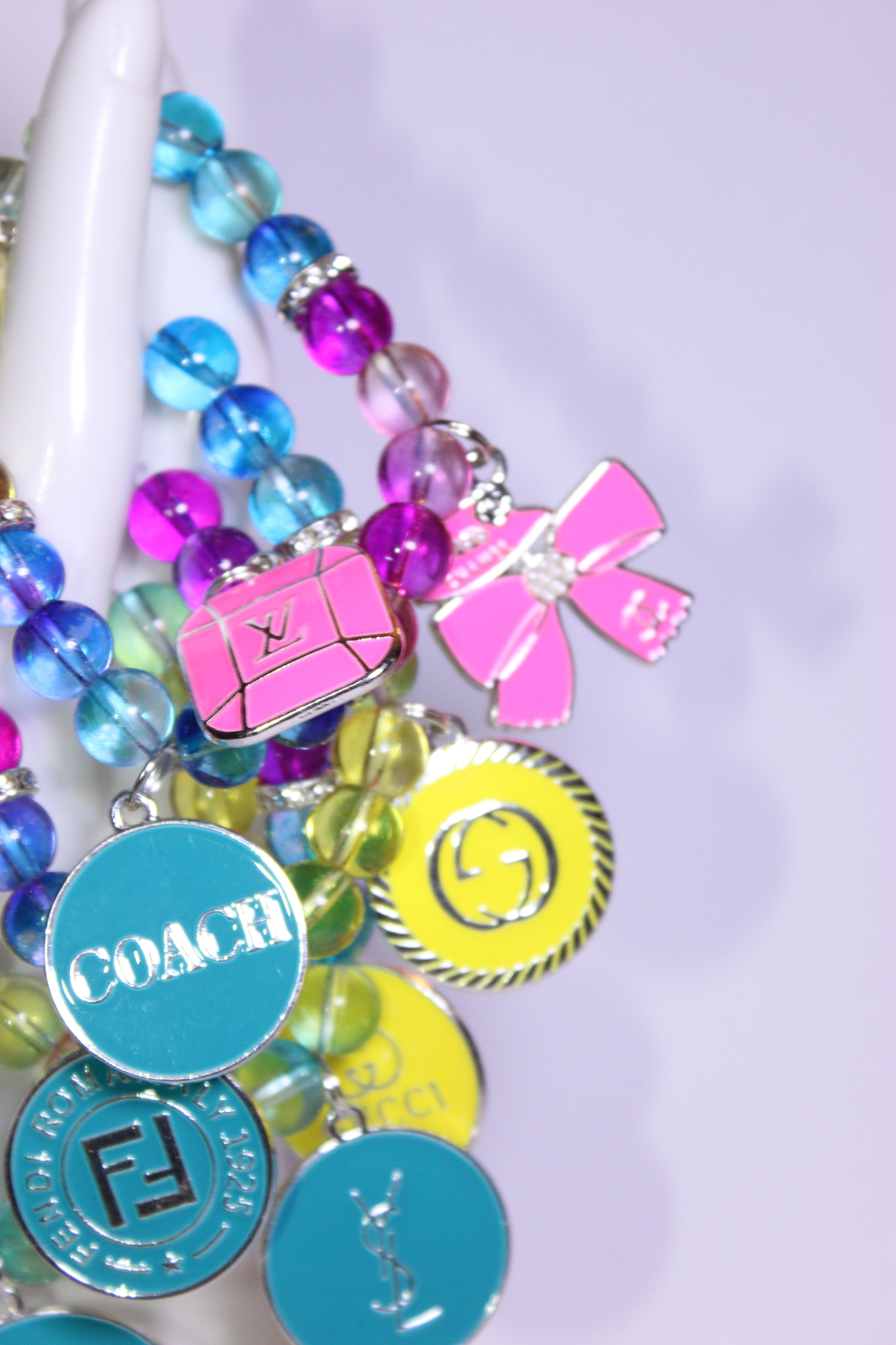 Venadini Collection w/ Silver 4 Piece Charm Bracelet Set