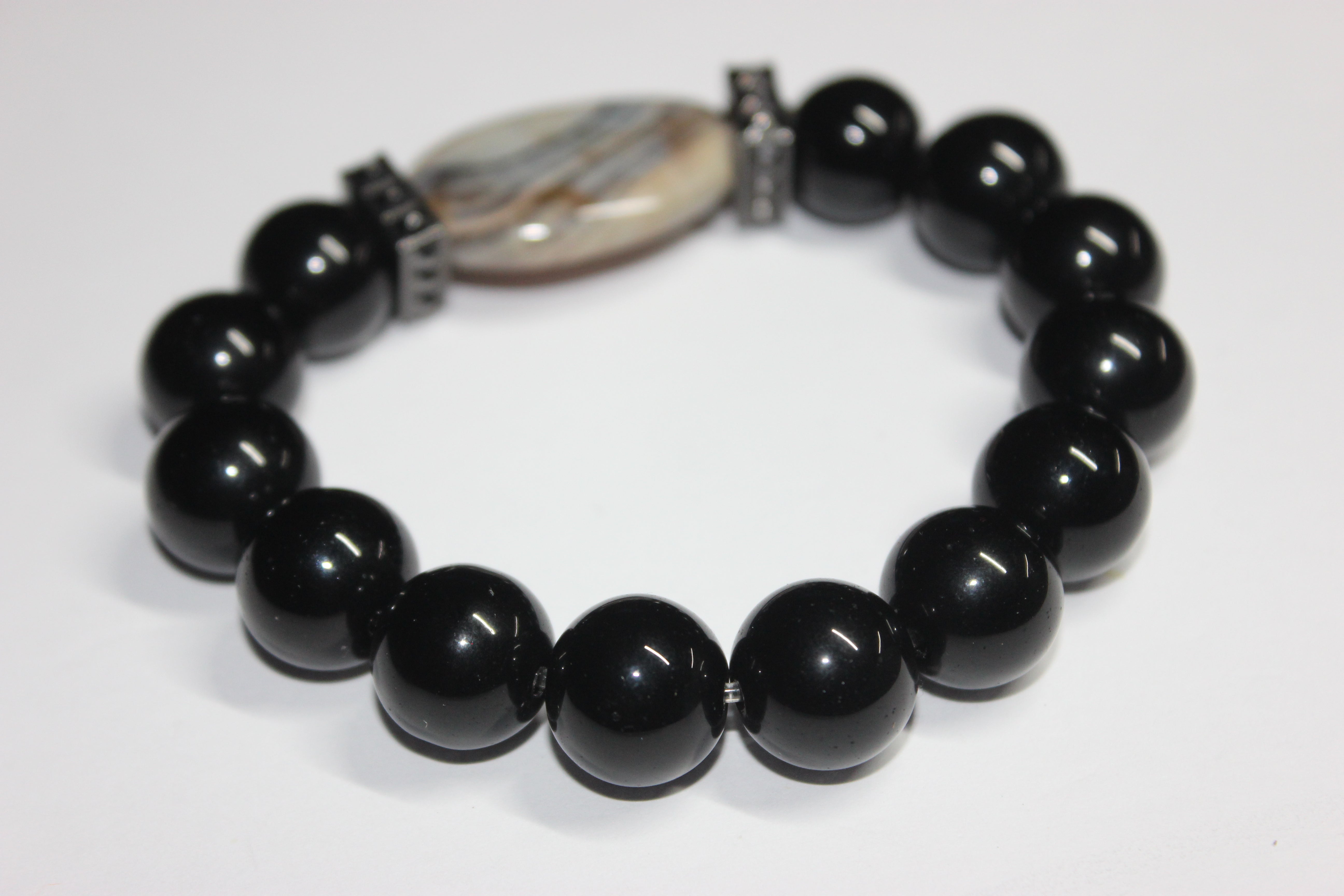 Jobi Black Beaded Bracelet