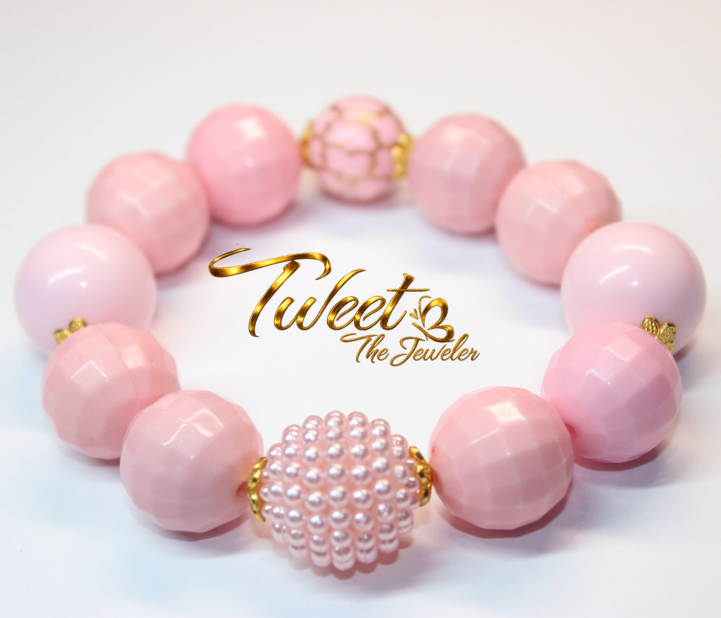 Pink & Gold Bracelet