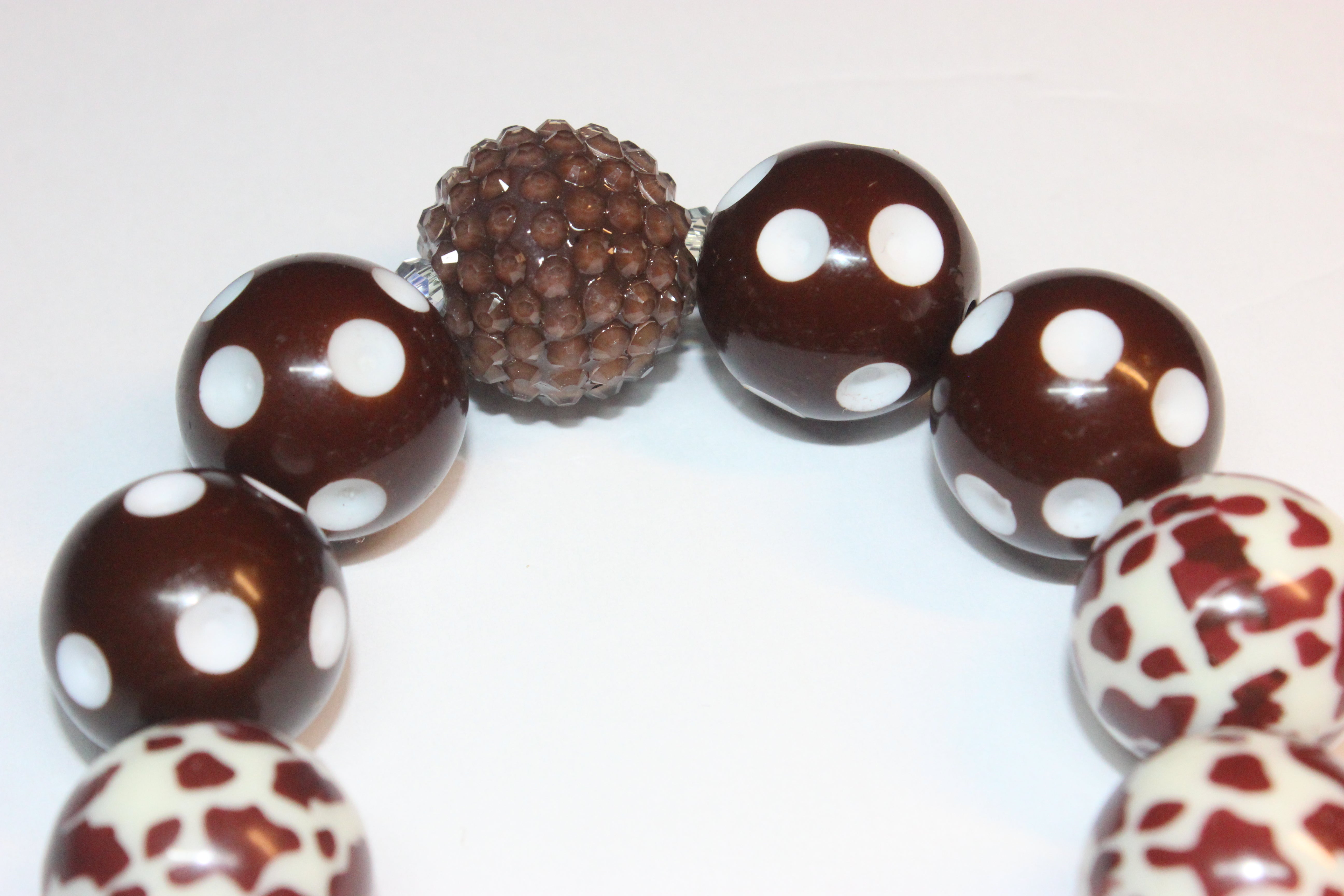 Shades Of Brown Large Beaded Bracelet
