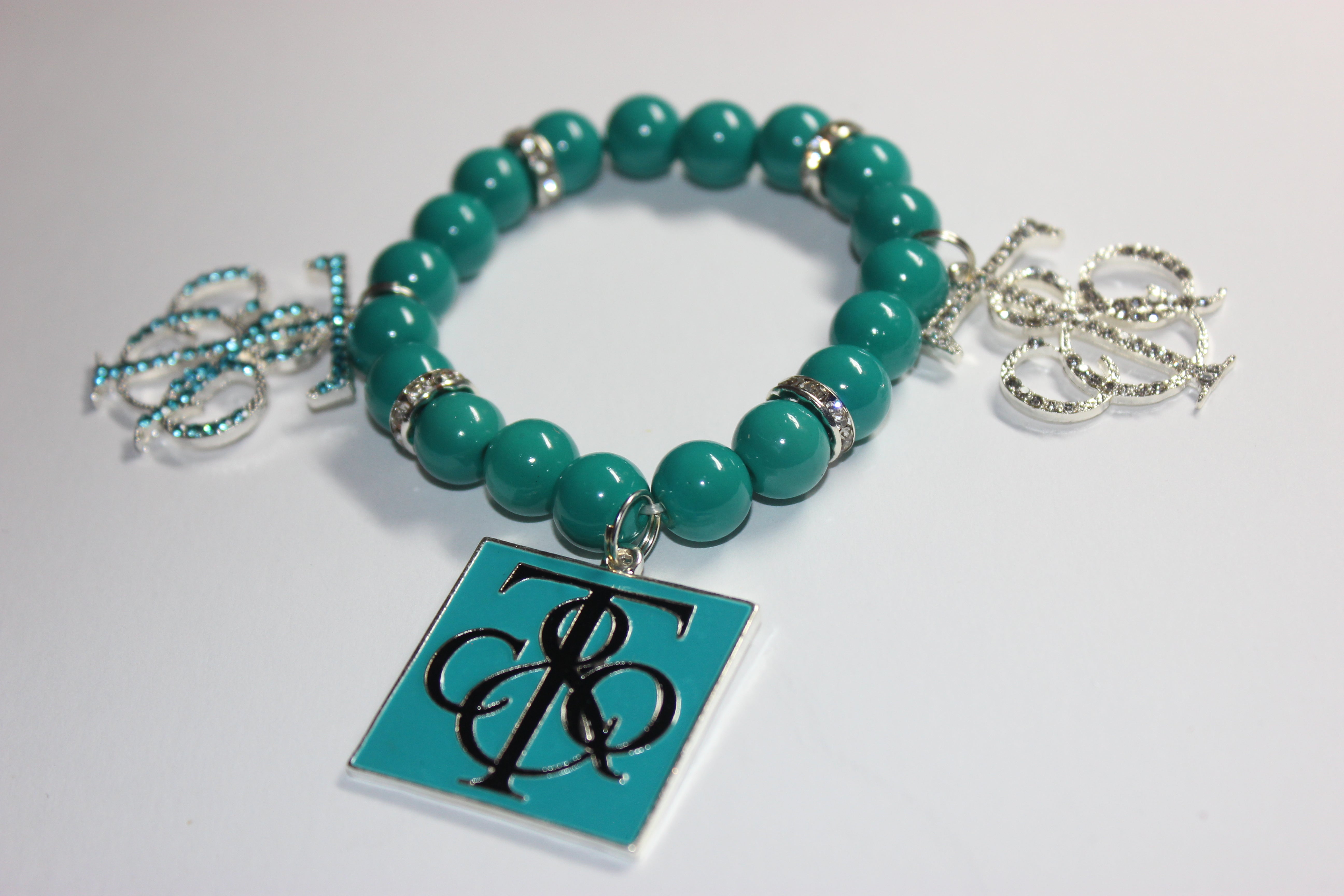 Turquoise & Silver Charm Bracelet (1)