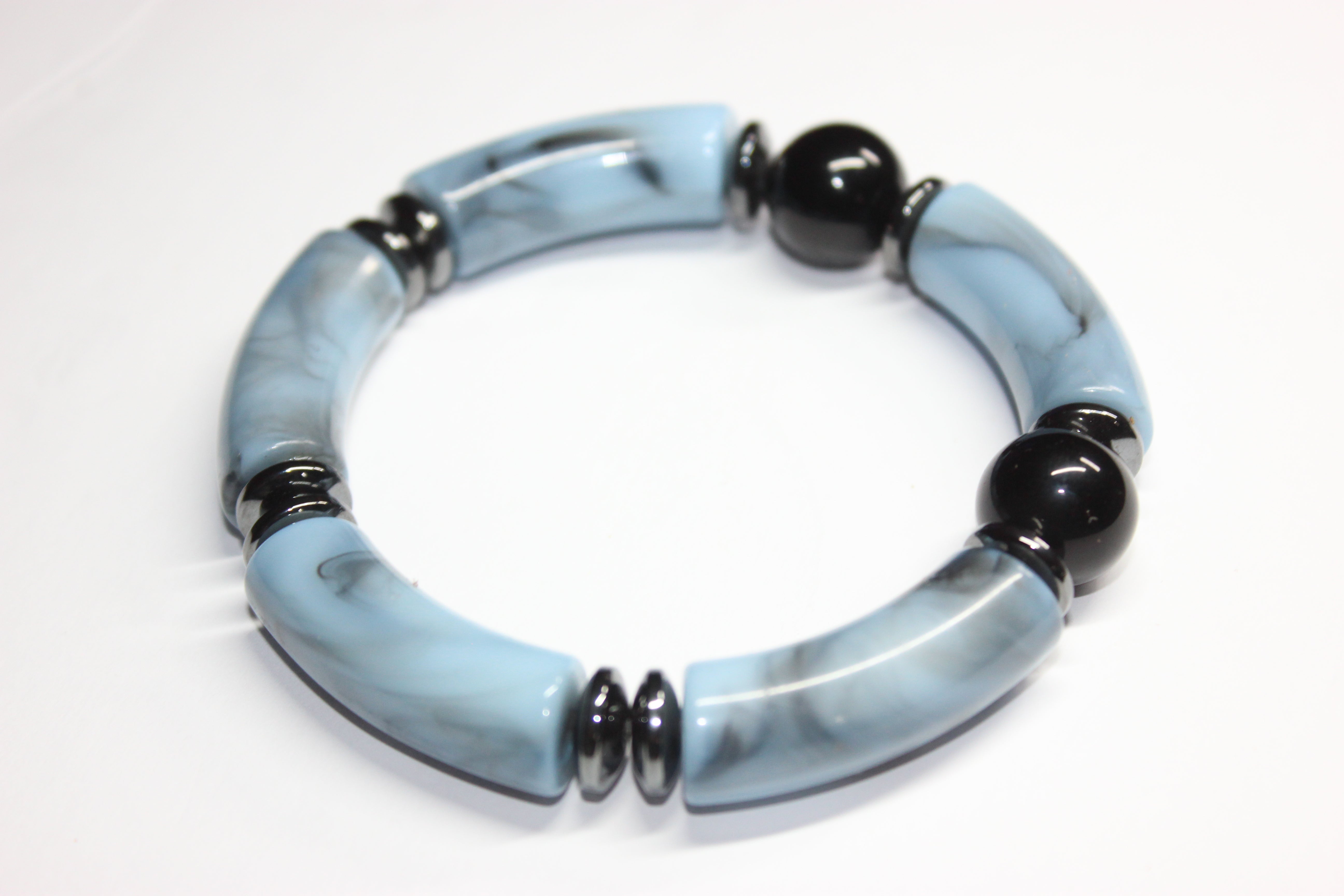 Shades Of Marble Blue & Black Onré Bracelet