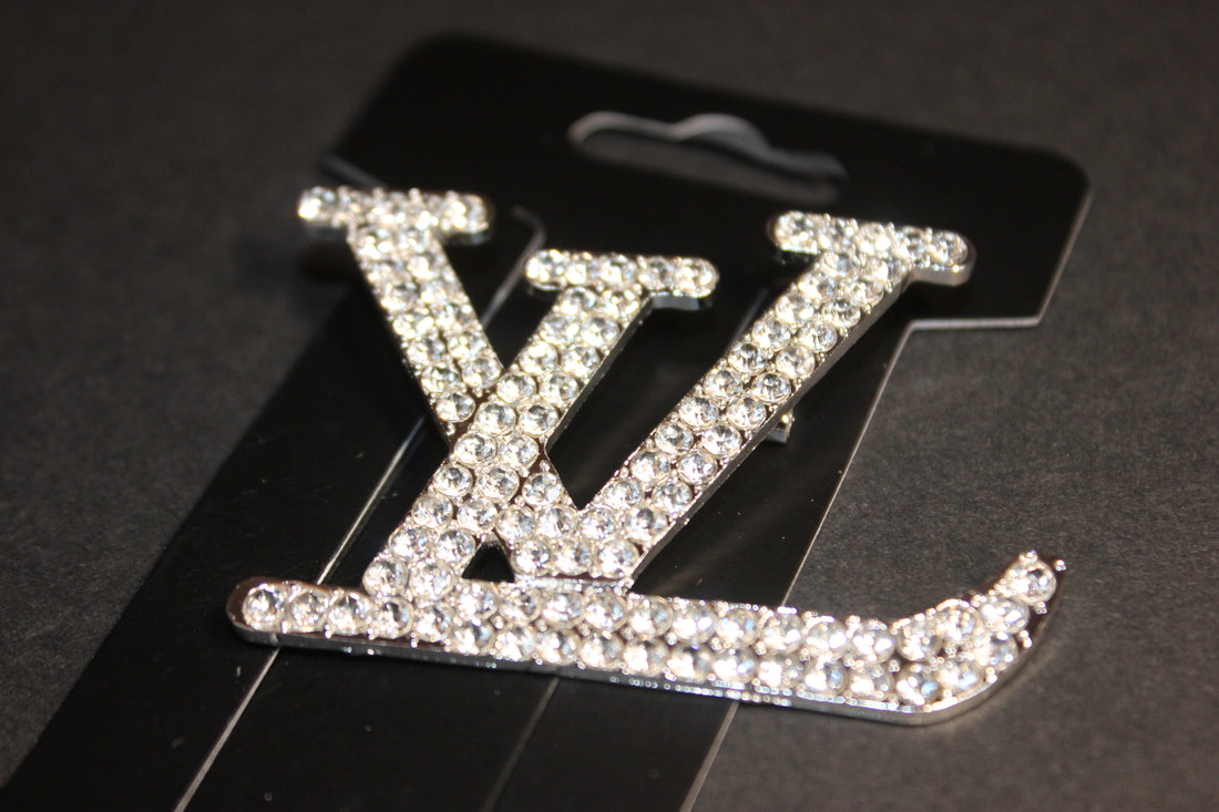 Silver & Rhinestone Brooch Pin