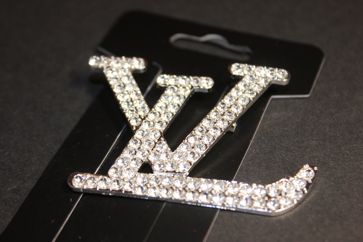 Silver & Rhinestone Brooch Pin