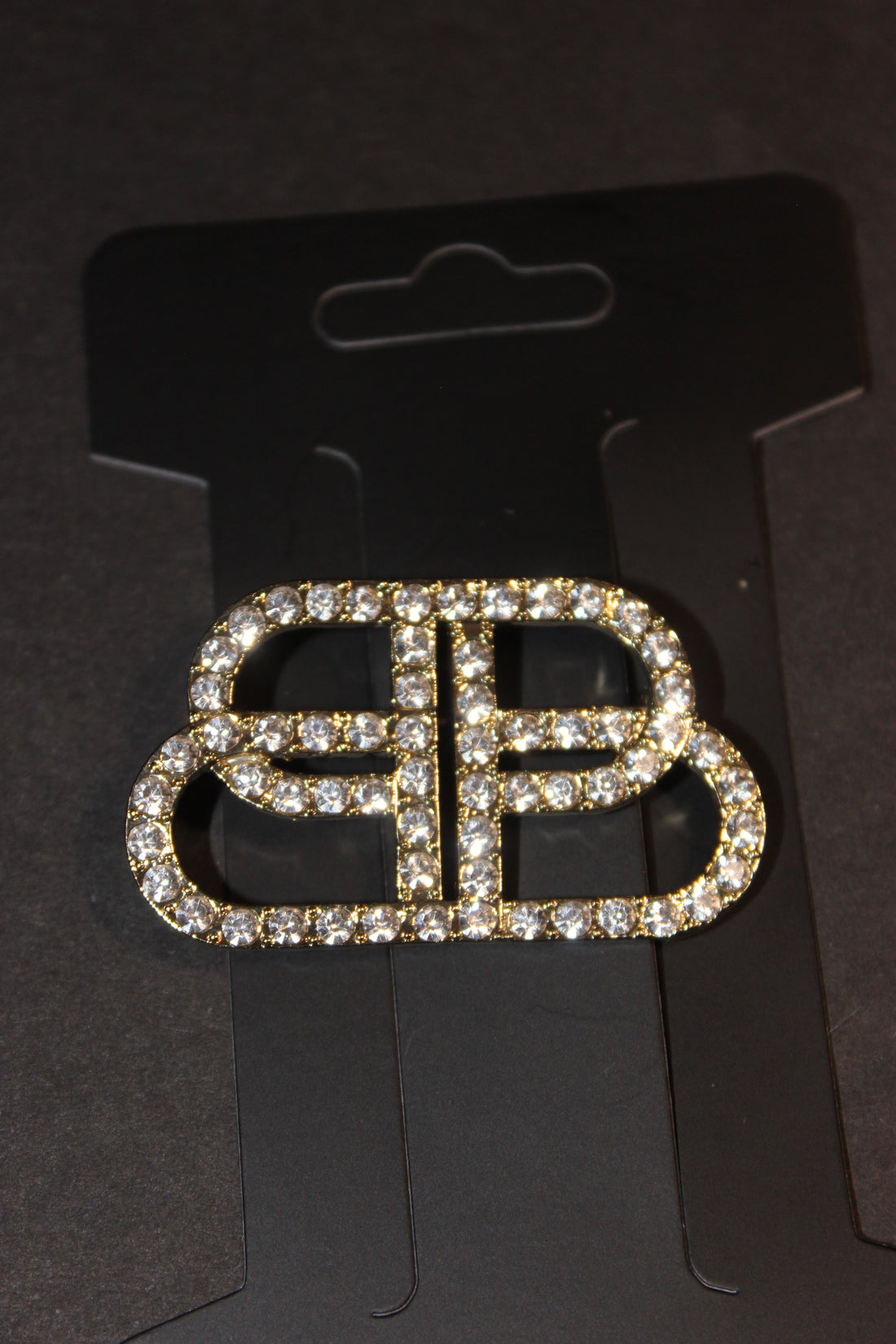 Gold Rhinestone Brooch Pin