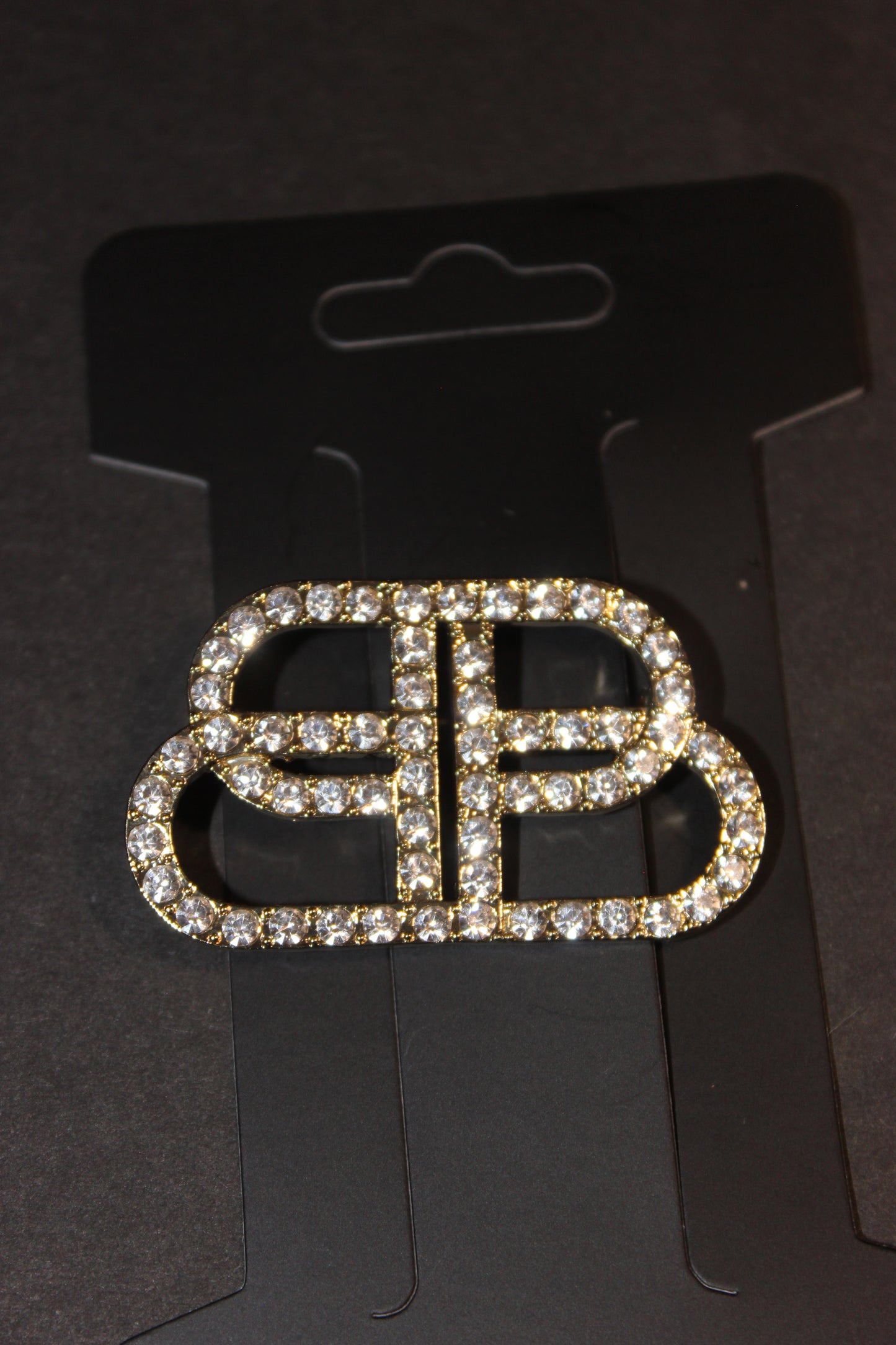 Gold Rhinestone Brooch Pin