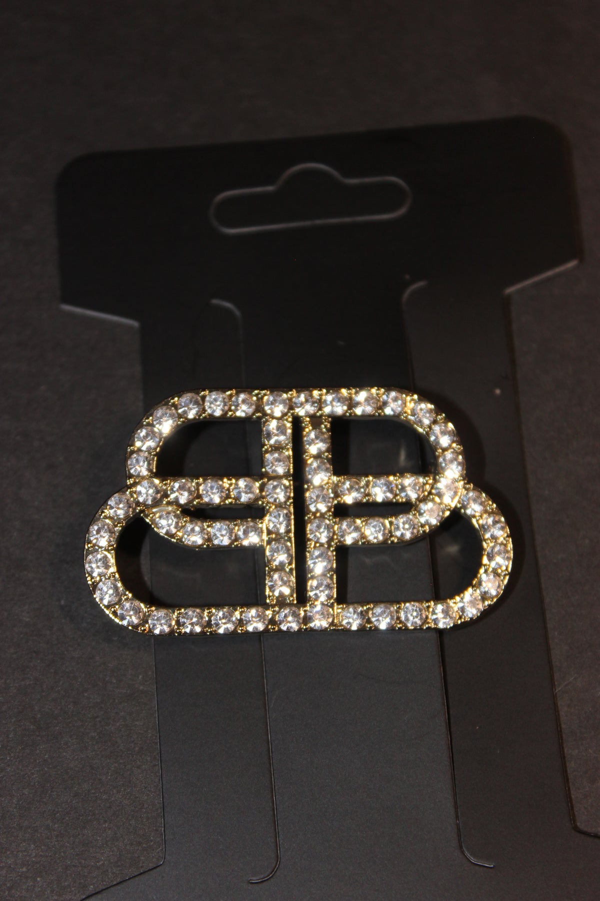 Gold Rhinestone Brooch Pin
