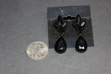 Black On Black Drop Earrings