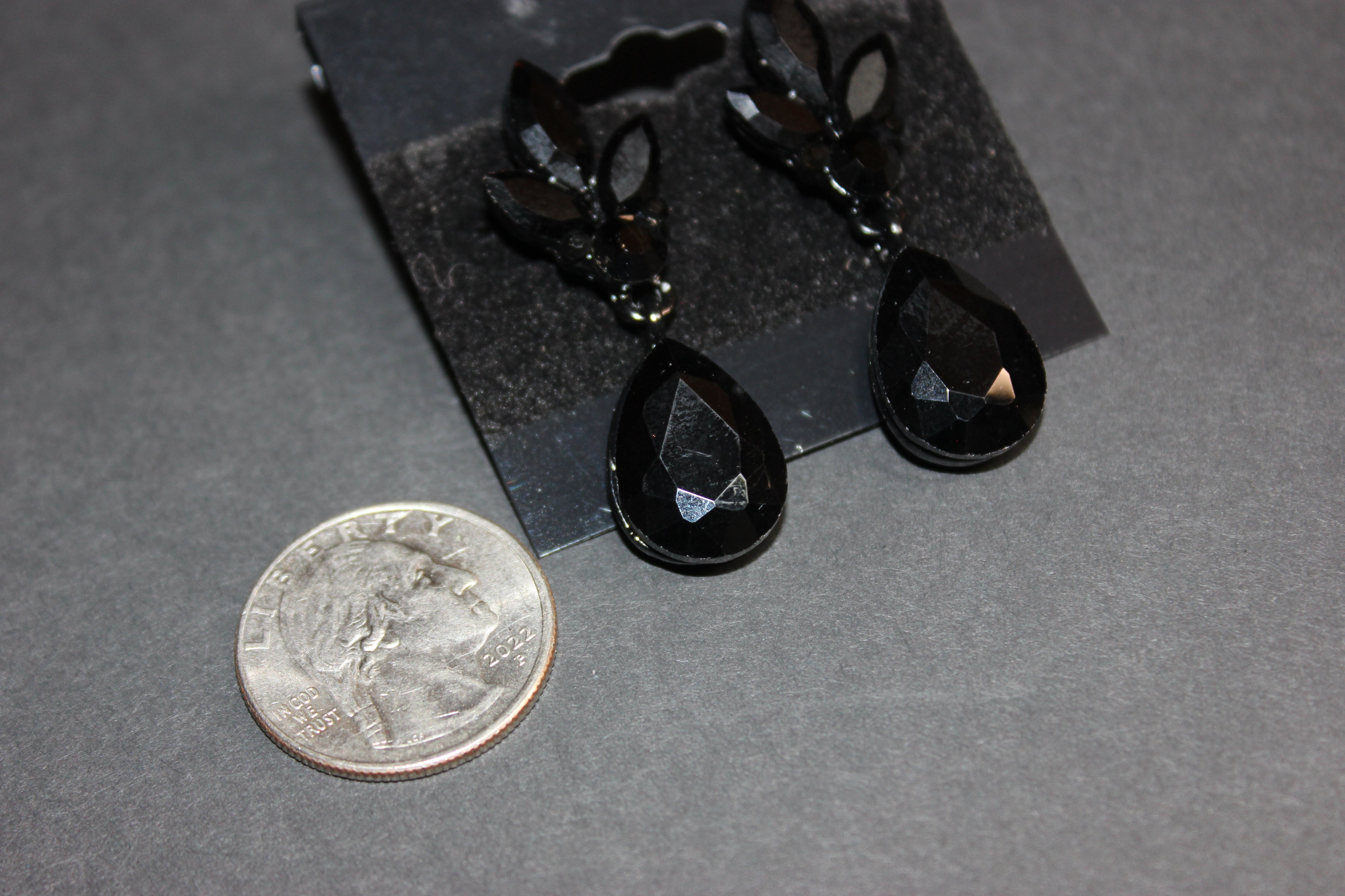 Black On Black Drop Earrings