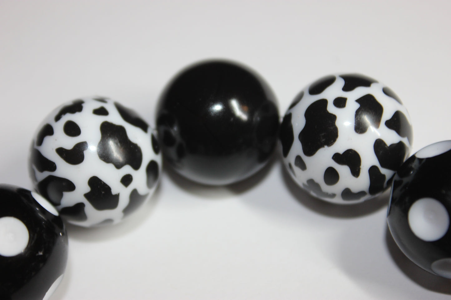 Large Black & White Beaded Bracelet