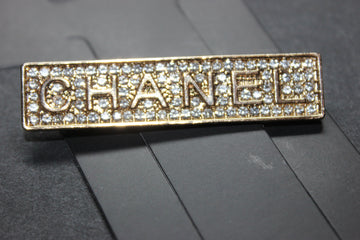 Gold Rhinestone Brooch Pin