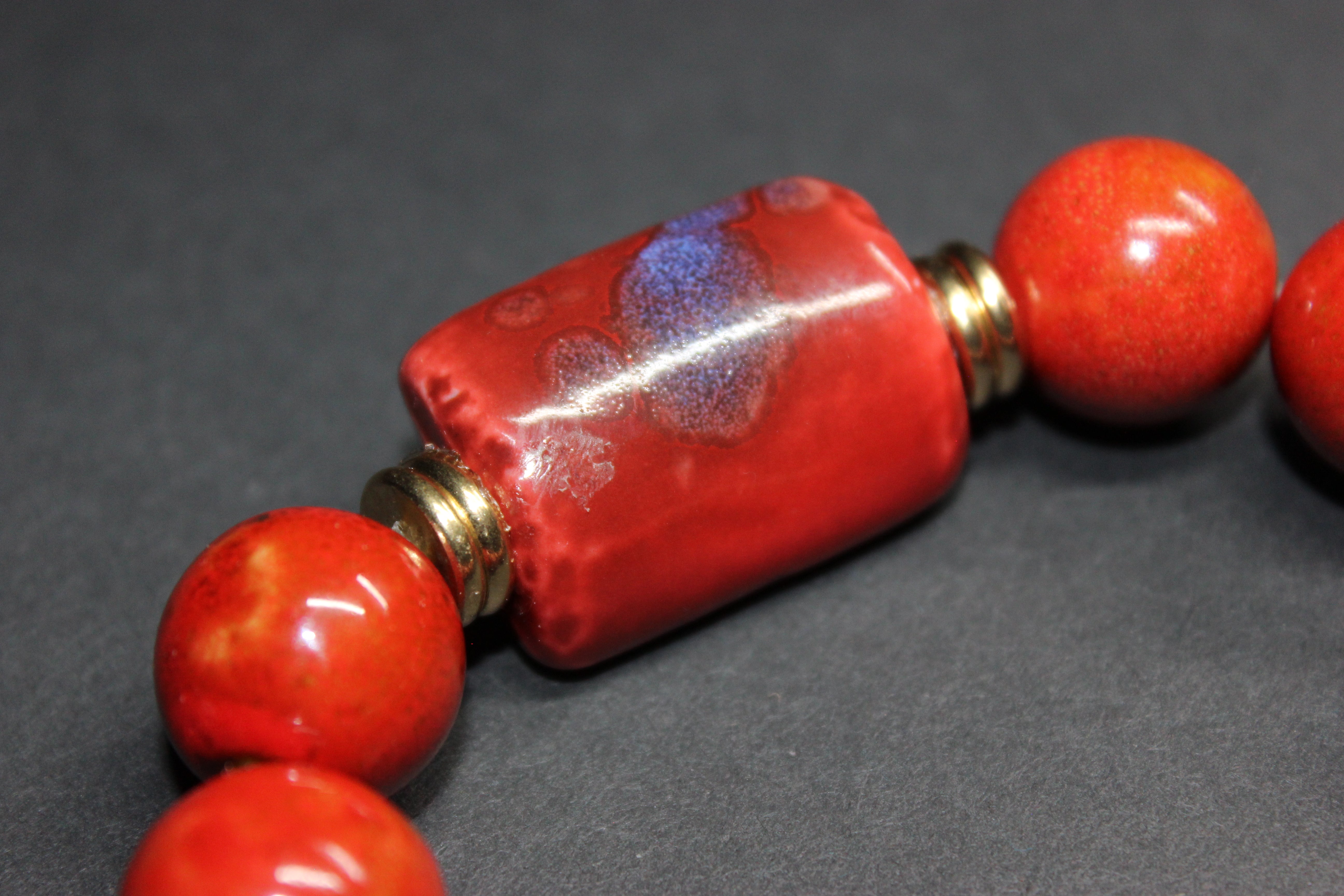 Shades Of Orange Gold & Blue Swiss Collection Bracelet