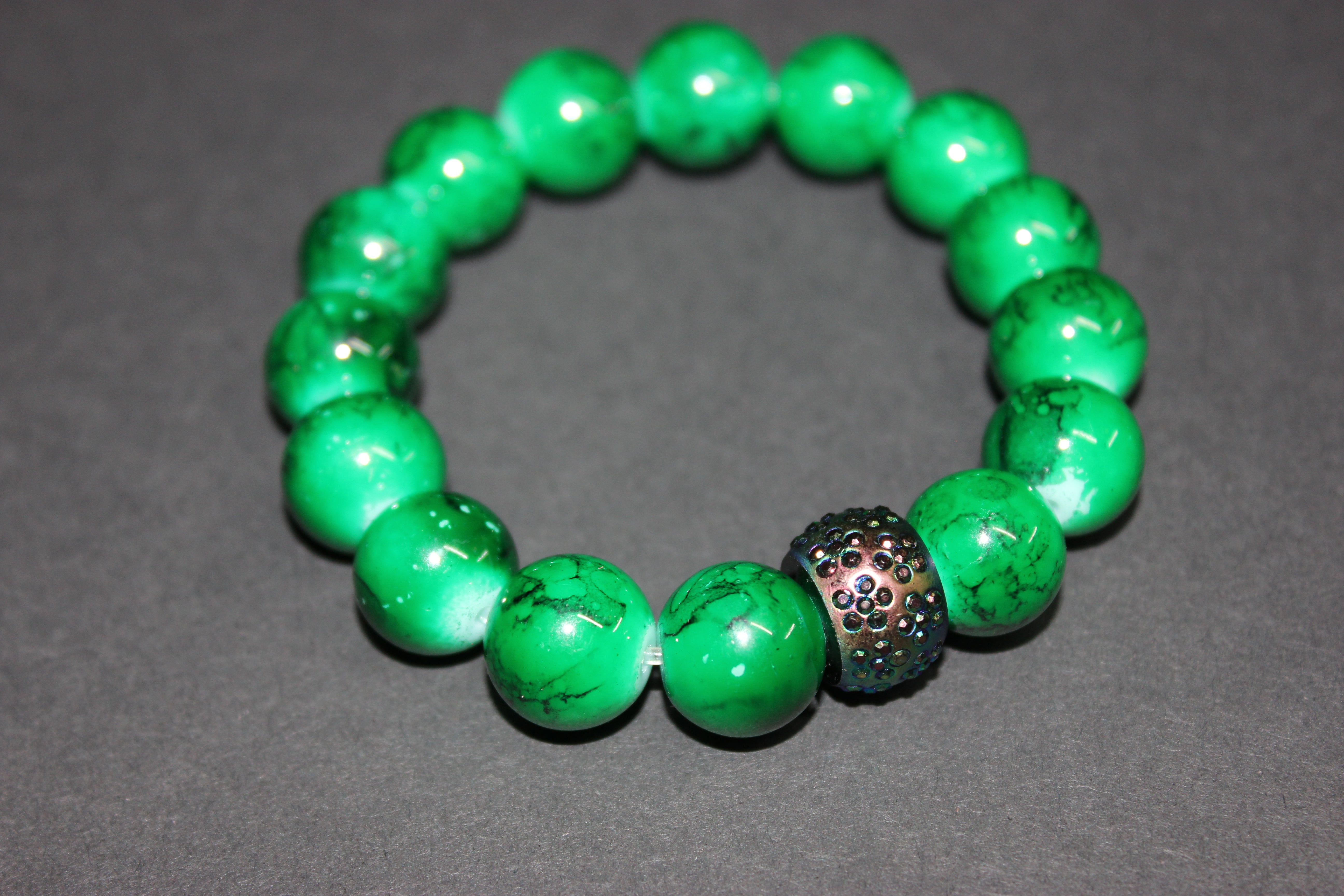 Green Beaded Bracelet