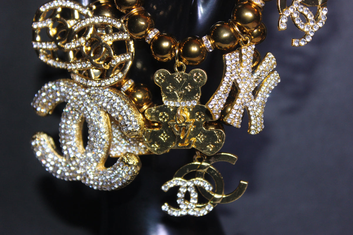 2 Piece Sìrai Gold Charm Bracelet Set