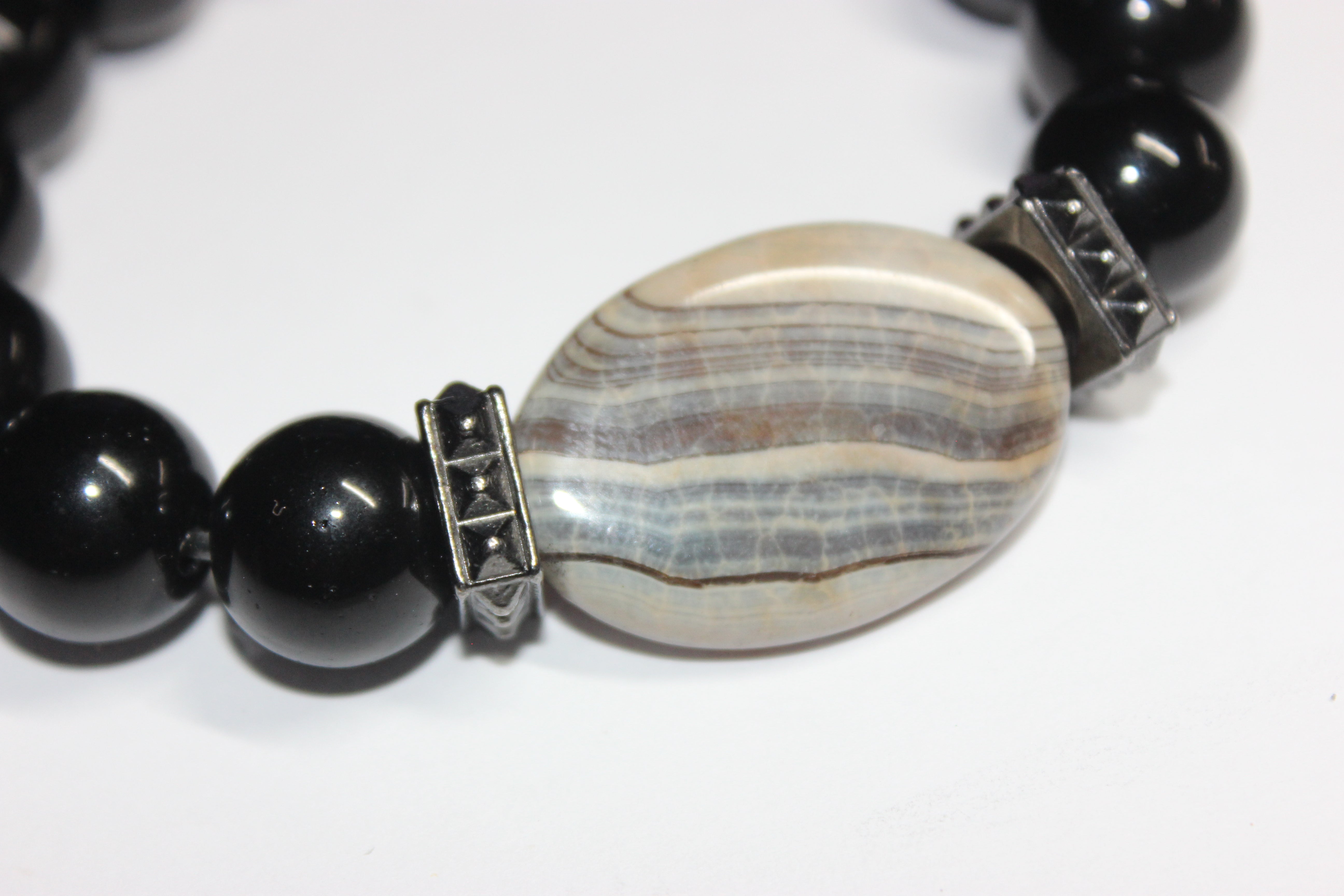 Jobi Black Beaded Bracelet