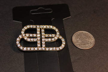 Gold Rhinestone Brooch Pin