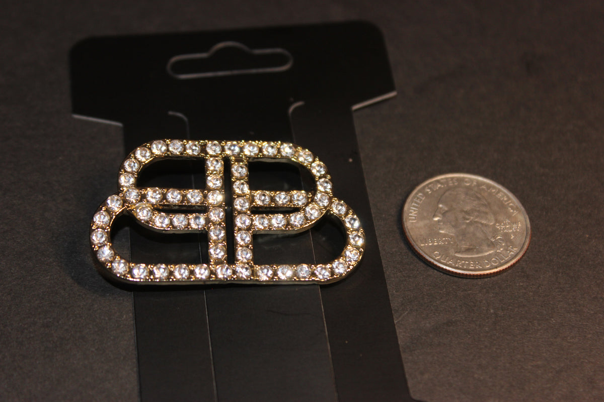 Gold Rhinestone Brooch Pin