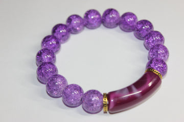 Purple & Gold Men’s Bracelet
