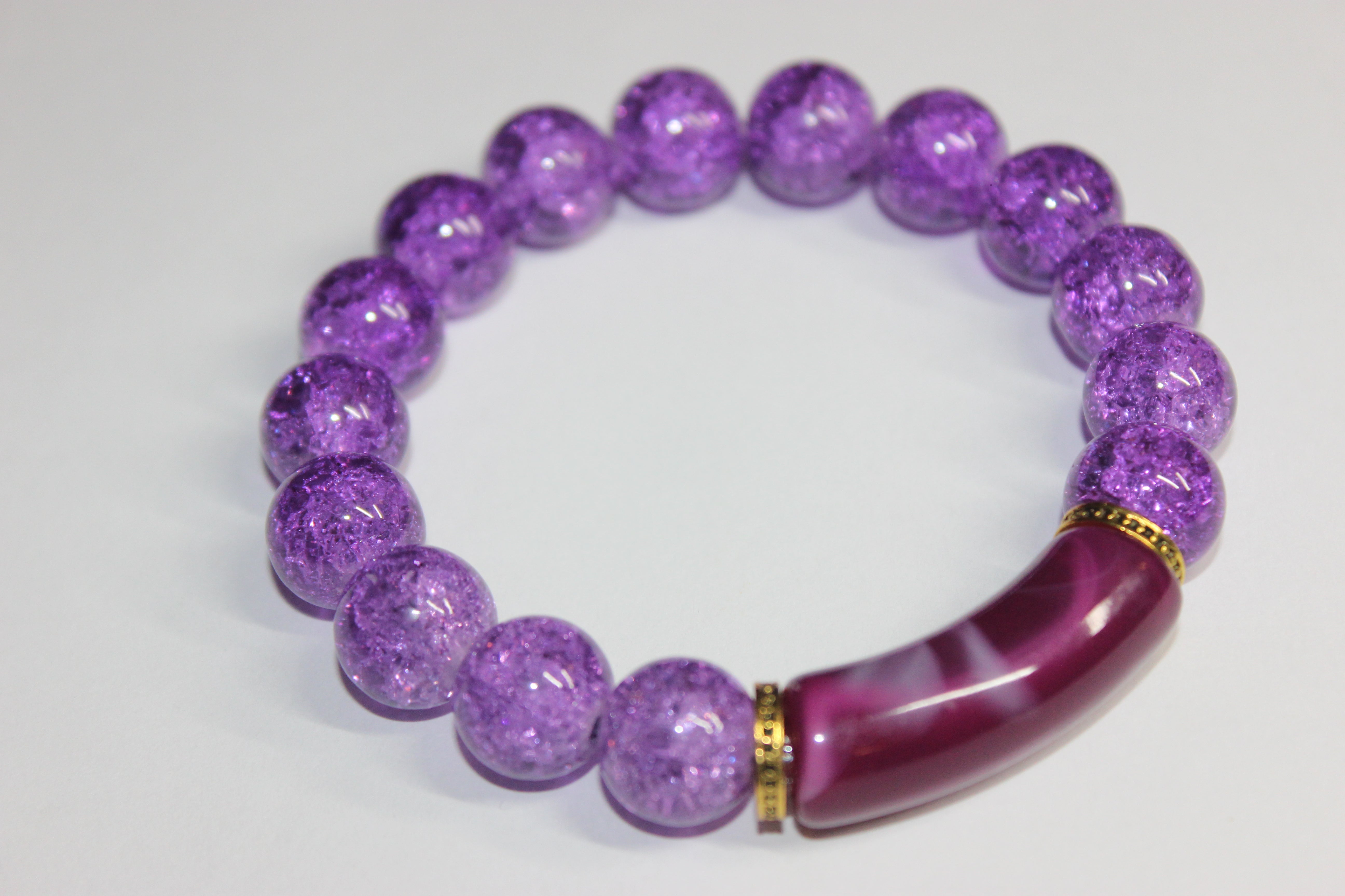 Purple & Gold Men’s Bracelet