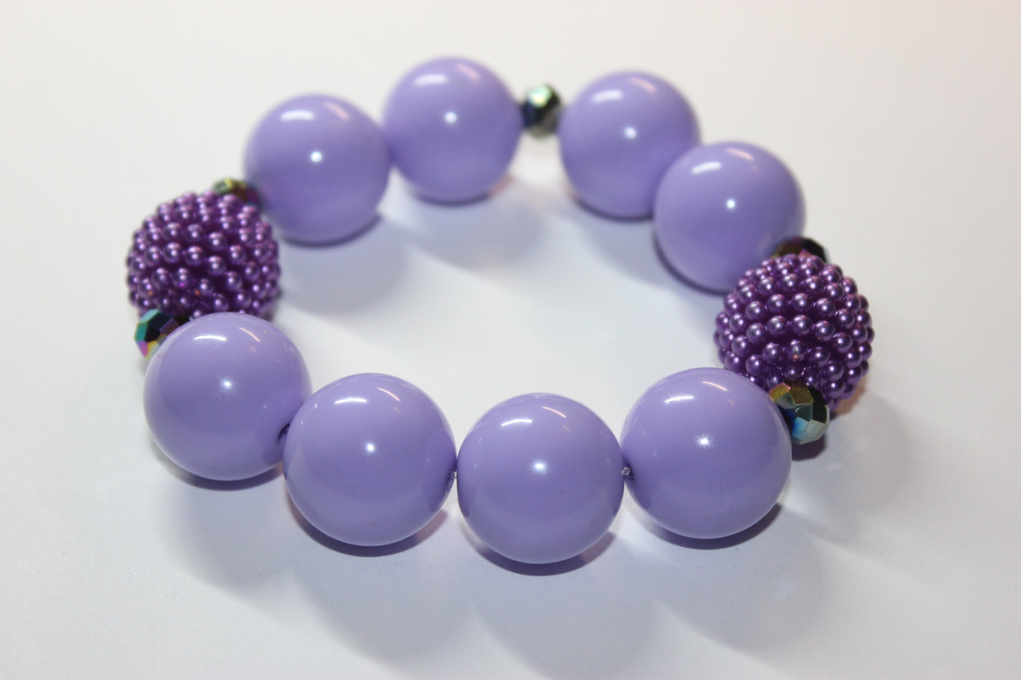 Shades Of Purple Large Beaded Bracelet