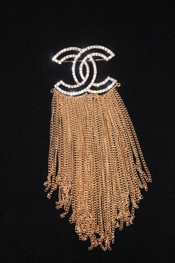 Gold Chain Brooch Pin
