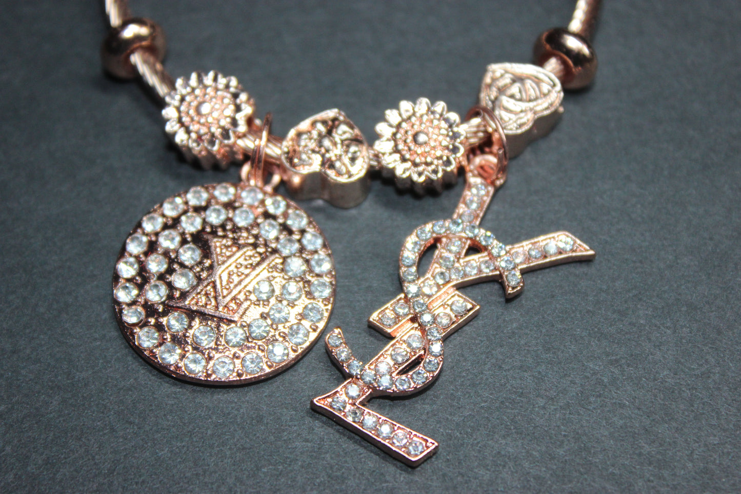 Rose Gold Charm Bangles
